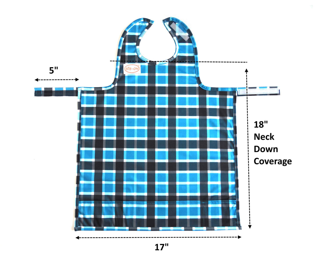 BIB-ON, Full-Coverage Bib and Apron Combination for Infant, Baby, Toddler Ages 0-4. (Planes)