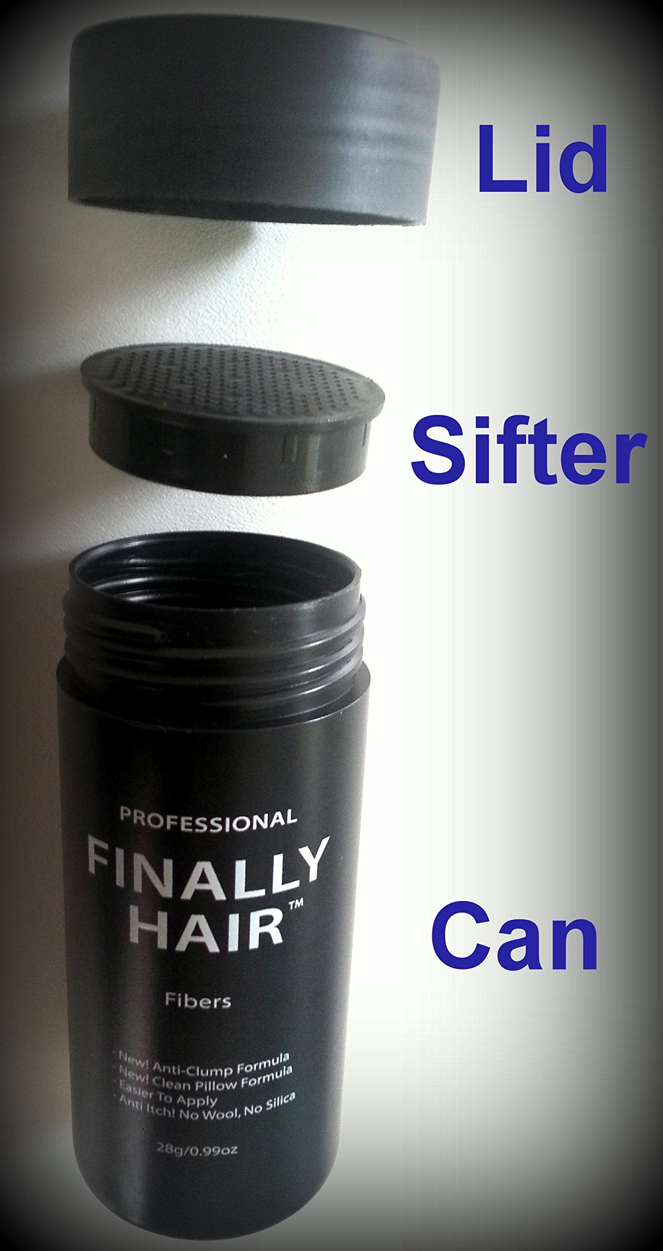 Hair Building Fibers Soft Black 25 Grams Refill Your Existing Bottle. Highest Grade Fiber by Finally Hair by Finally Hair