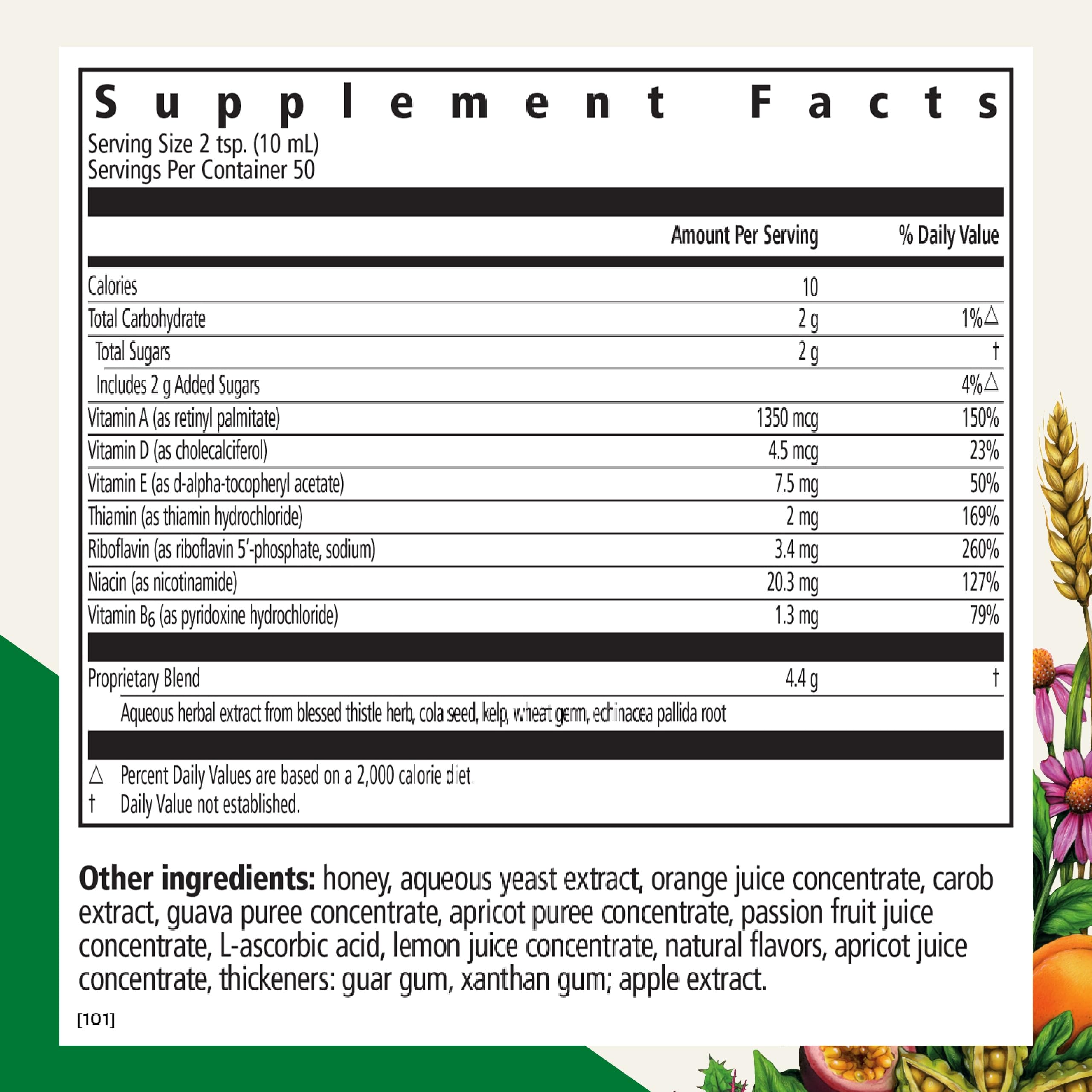 Floradix Epresat Adult Multivitamin - Daily Liquid Multivitamin with Vitamin A, Milk Thistle & More for Wellness - Energy Support & Liver Health Support - Vegetarian, Non-GMO - 17 fl oz