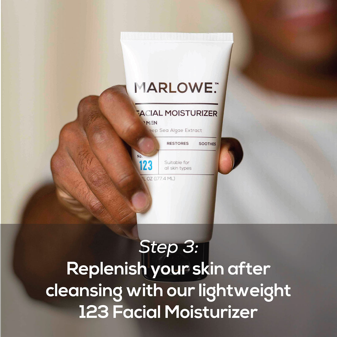 MARLOWE. Best Sellers Kit No. 203, Features Signature No. 102 Original Body Scrub Soap Bar, No. 121 Facial Cleanser & No. 123 Facial Moisturizer, Great Gift for Men