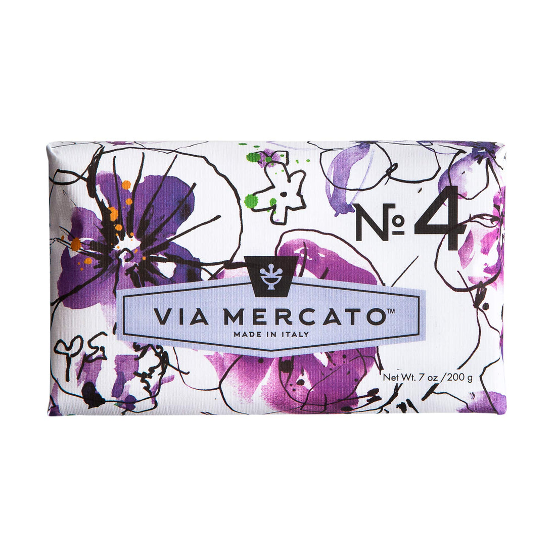 Via Mercato Italian Soap Bar (200g), No. 4 - Magnolia and Amber