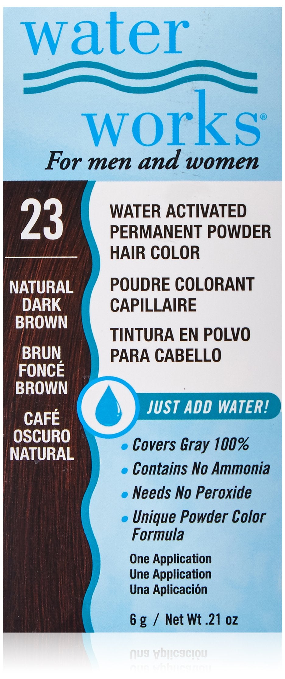 Waterworks Permanent Powder Hair Color #23 Natural Dark Brown