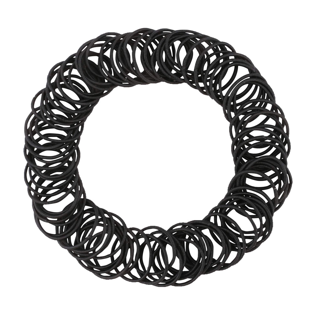 Black: Driew Hair Tie For Kids Black Pack Of 200, Mini Tiny Ponytail Holder For Baby Toddler Girls Soft Elastic Rubber Bands Black
