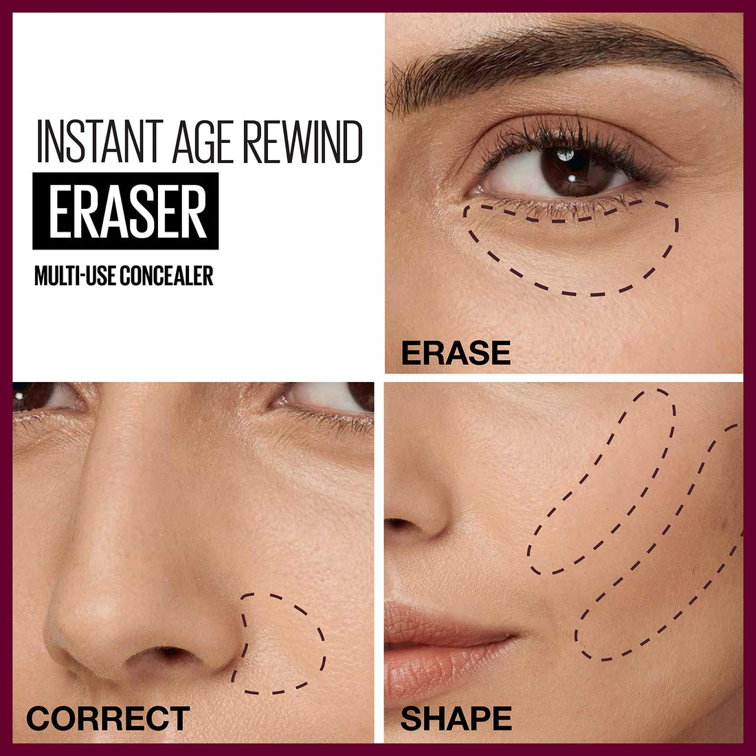 Maybelline Instant Age Rewind Eraser Dark Circles Treatment Multi-Use Concealer, Brightener, 0.2 Fl Oz (Pack of 2)