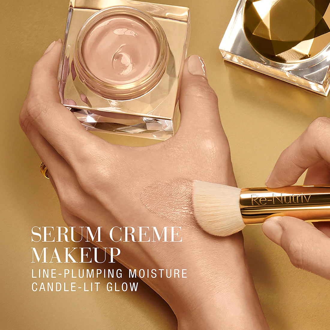 Estée Lauder Re-Nutriv Ultra Radiance Serum Creme Makeup | Luxury Foundation with Hyaluronic Acid | 12-Hour Wear & Hydration, 2N1 Desert Beige, 1 Fl Oz