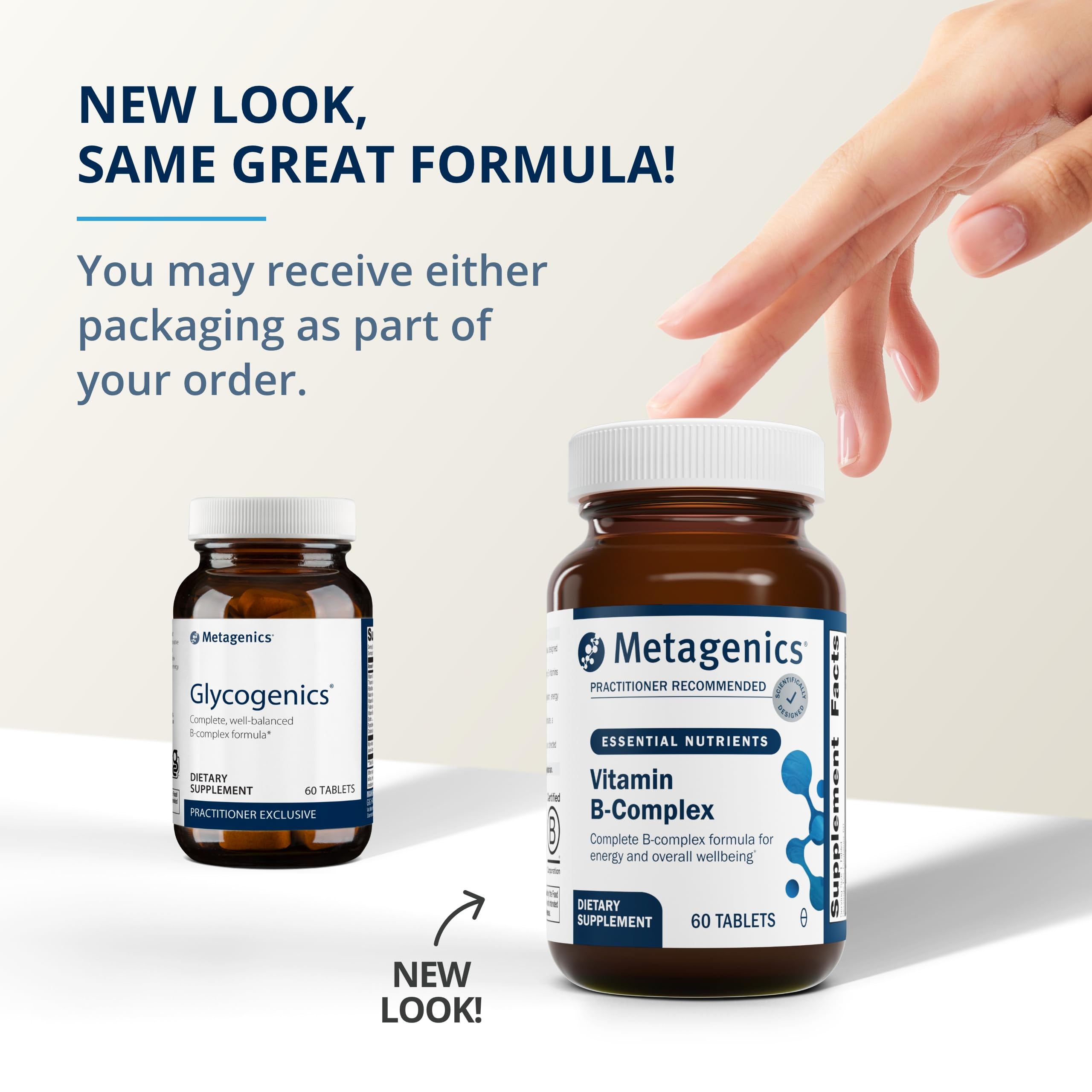Metagenics Vitamin B-Complex - Energy Support & Healthy Stress Response* - with Vitamin B6 & B12 - Vegetarian & Gluten-Free - 60 Tablets