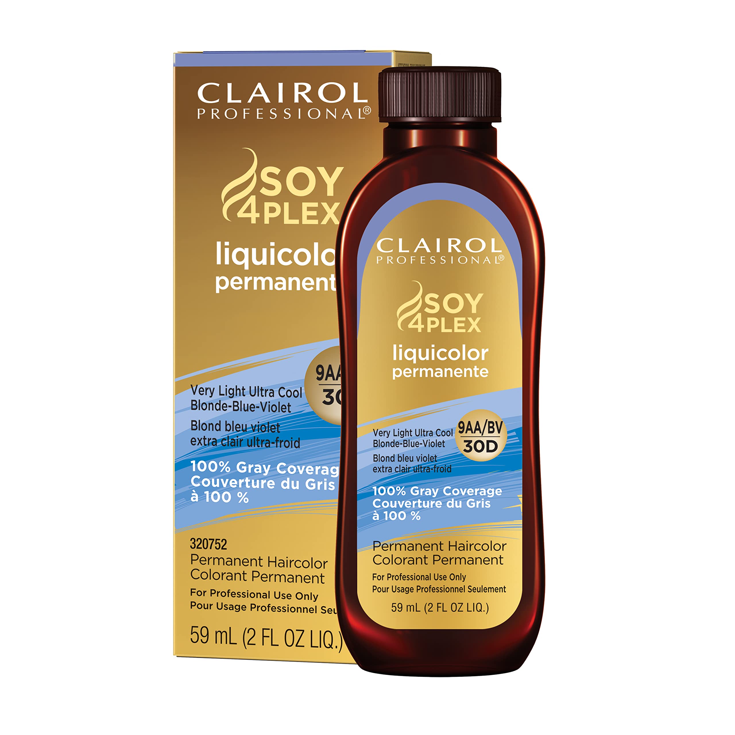 Clairol Professional Permanent Liquicolor for Hair, 9aa-bv Light Blonde Blue, 2 oz.
