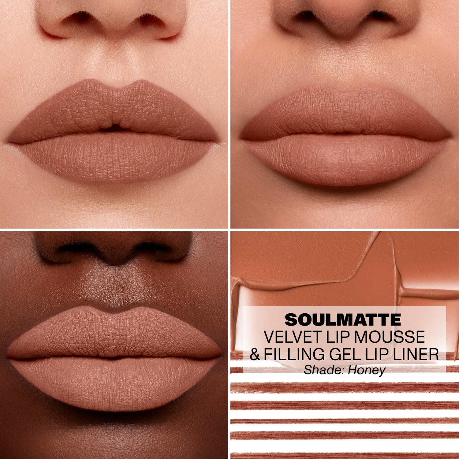 Morphe Soulmatte Filling Gel Lip Liner - Ultra Creamy Lip Liner with a Matte Formula - Defines, Contours & Reshapes Lips for a Soft Focus, Long-Lasting Finish - Honey (0.007 oz)