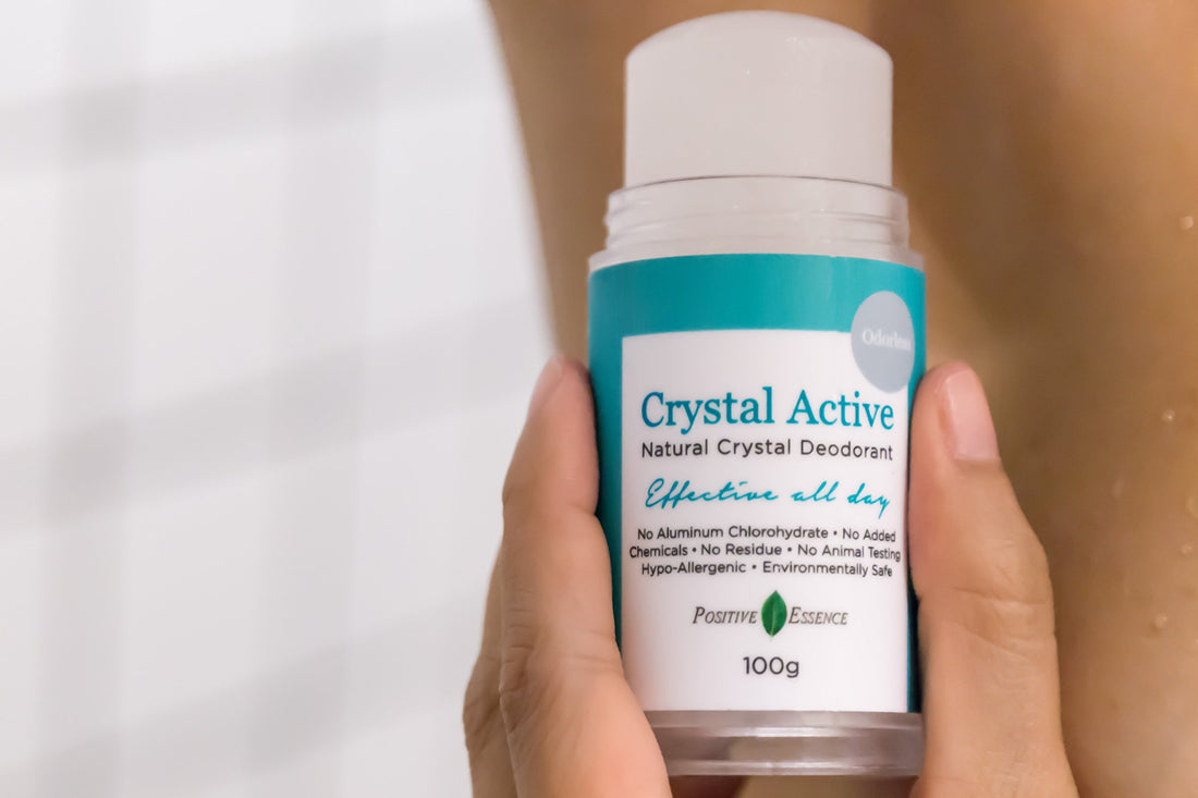 Thai Crystal Deodorant Stone, Crystal Active, 100% Natural, Long Lasting, Single Ingredient, No Aluminum Chlorohydrate or Chemicals, Unscented, Underarmed Deodorant for Women & Men, 60g (2 Pack)