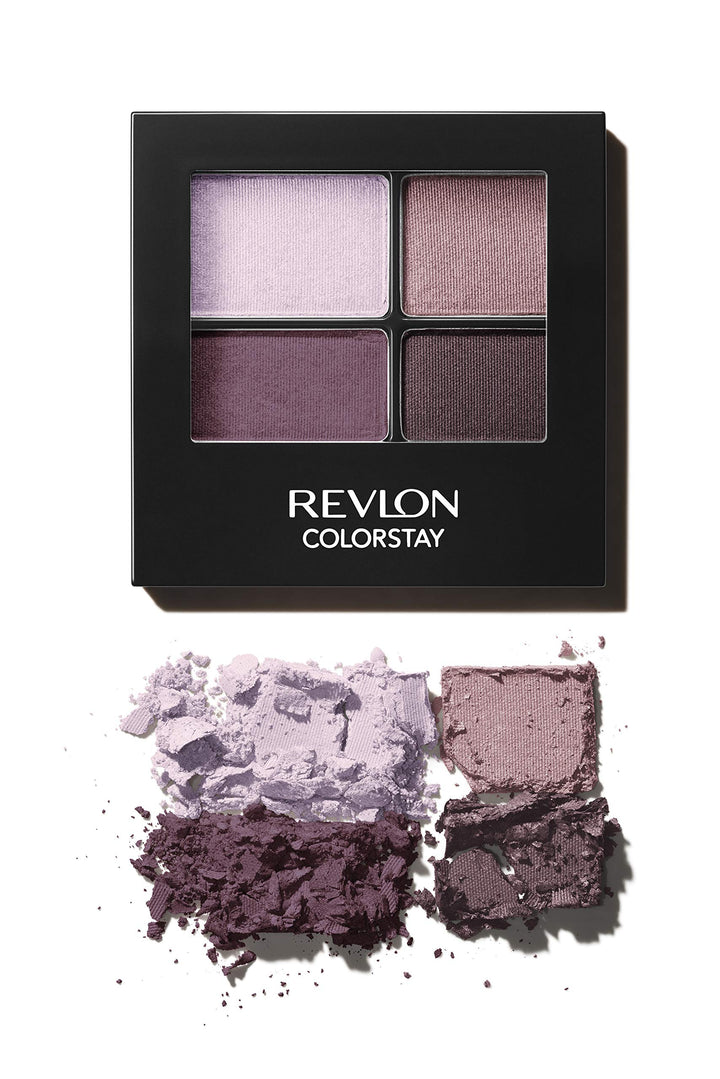 Revlon ColorStay 16 Hour Eyeshadow Quad with Dual-Ended Applicator Brush, Longwear, Intense Color Smooth Eye Makeup for Day & Night, Precocious (510), 0.16 oz