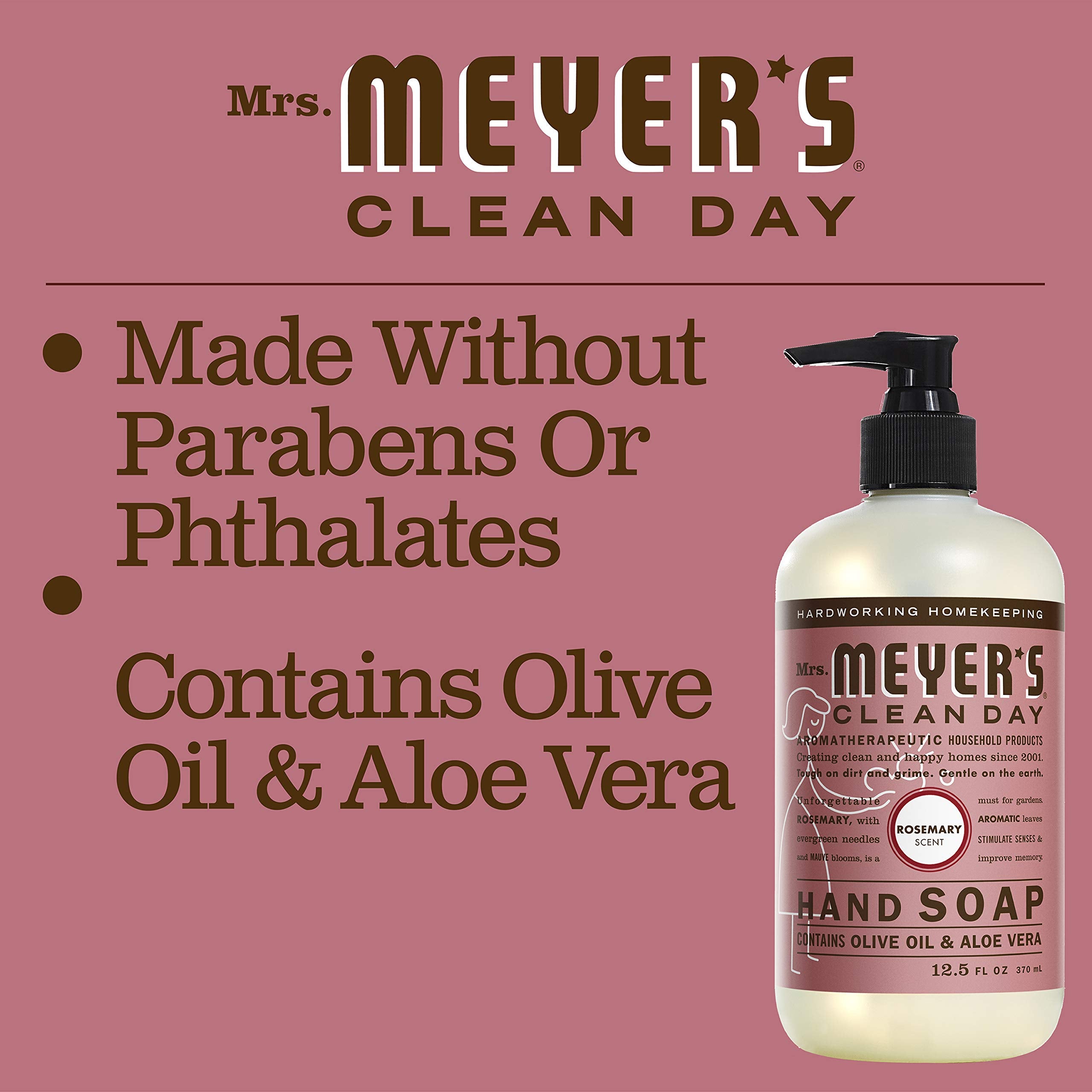 Mrs. Meyer´s Clean Day Hand Soap, Rosemary, 12.5 fl oz, 3 ct