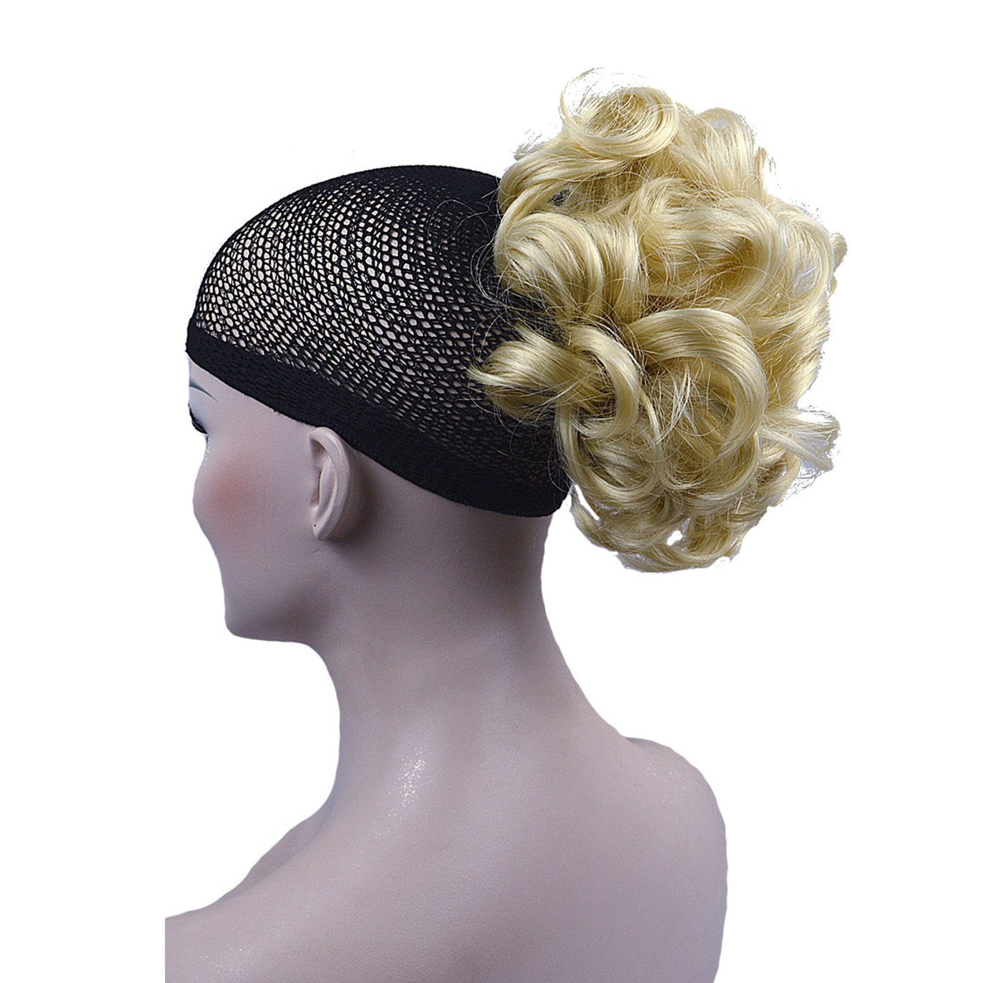 #613: Lydell Short Ponytail Hair Extension Wavy Synthetic Hair-Piece With Jaw Claw (#613)