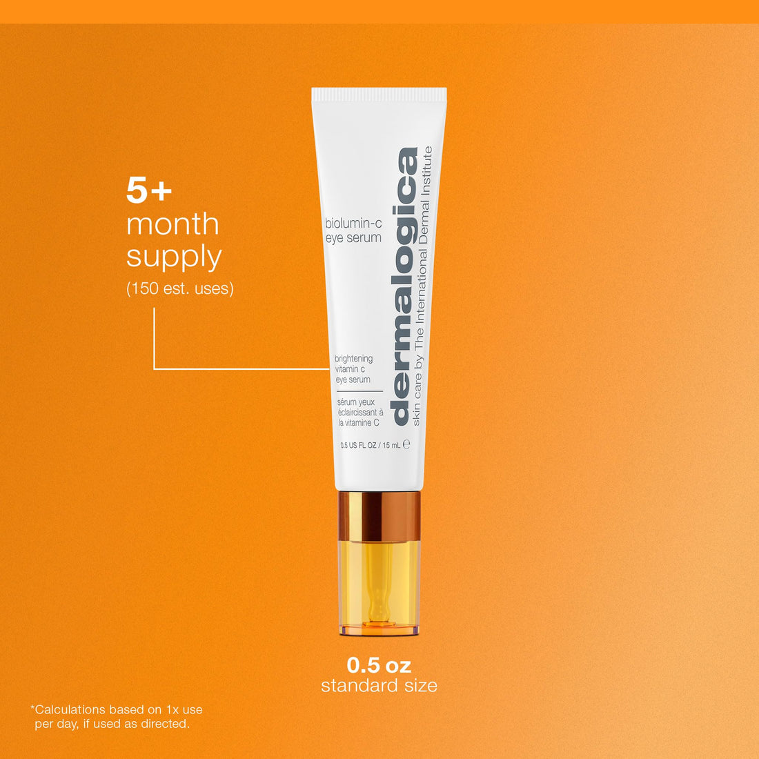 Dermalogica Biolumin-C Eye Serum with Vitamin C, Brightens Eye Area, Reduces Appearance of Fine Lines and Wrinkles For Smooth Skin, 0.5 fl oz