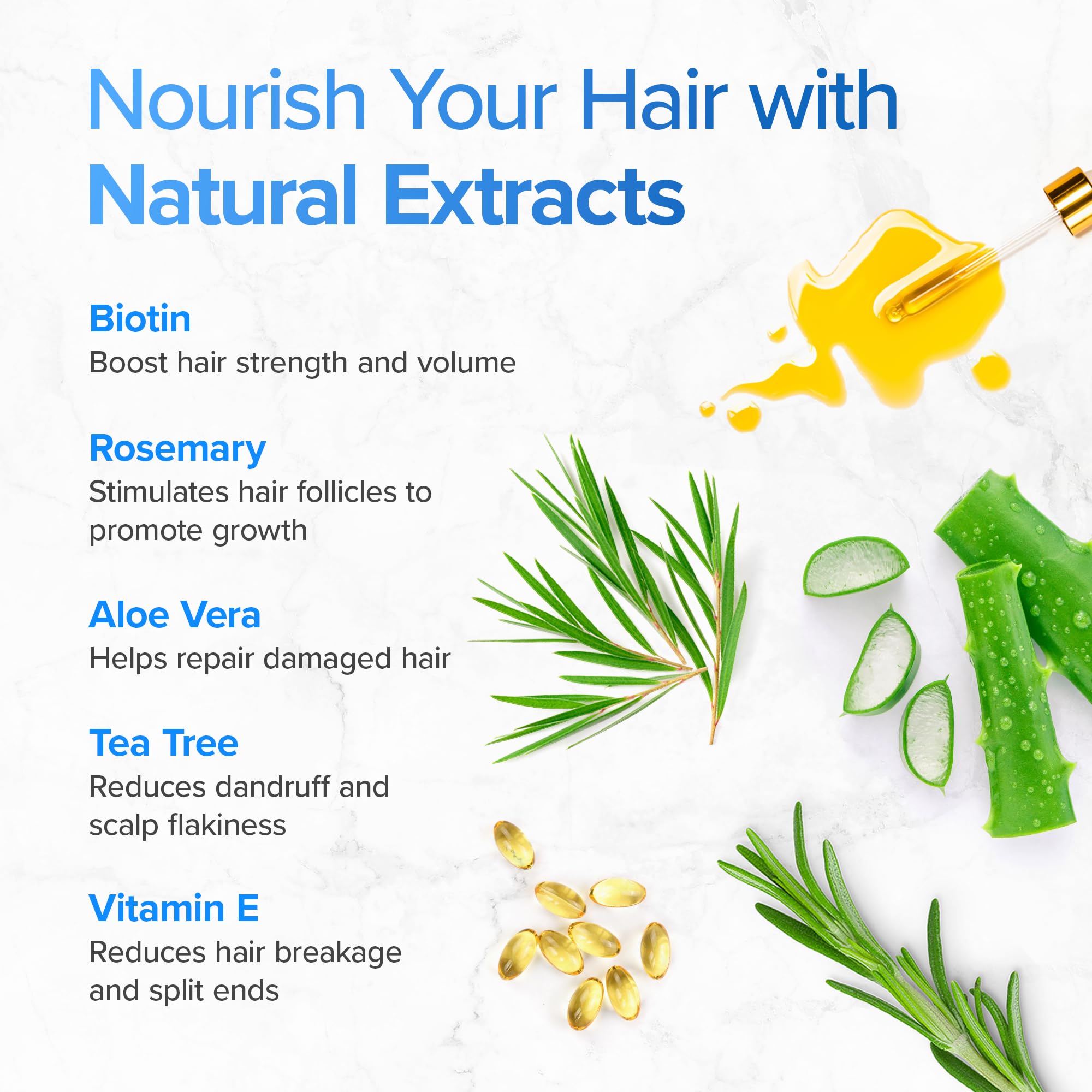 DermaChange Biotin Shampoo and Conditioner Set - Hair Growth Shampoo and Conditioner for Men & Women - Shampoo Conditioner for Dry, Damage & thinning hair with Tea Tree, Manuka Honey & Rosemary 16oz