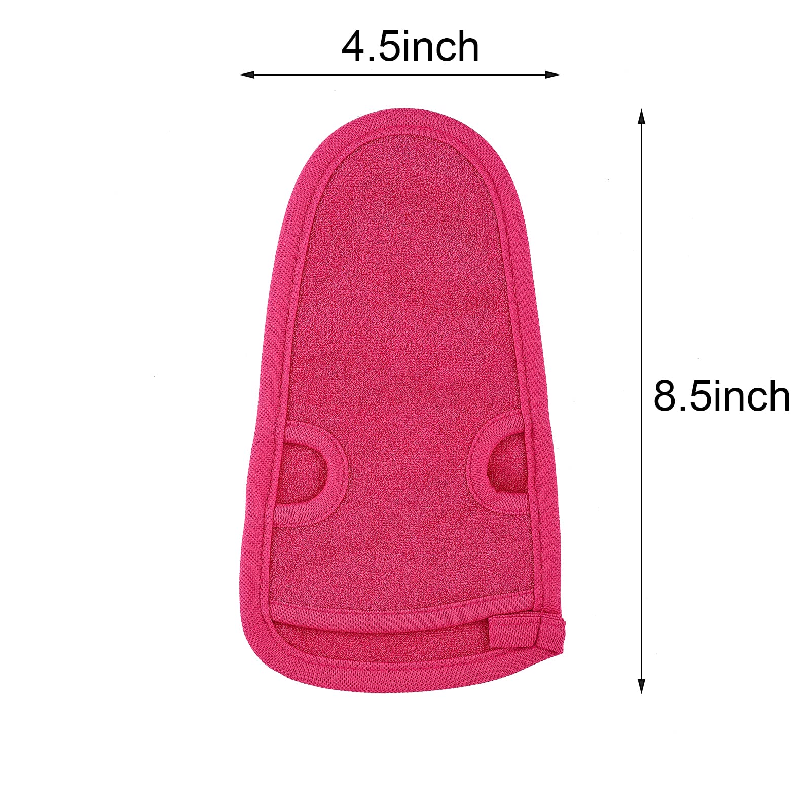 Exfoliating Body Scrub,Exfoliating Glove for Body Scrub,Shower Body Scrubber Gloves,Exfoliating Body & Face Dead Skin Remove,Exfoliating Body Scrubber for Men Women. Rose Red