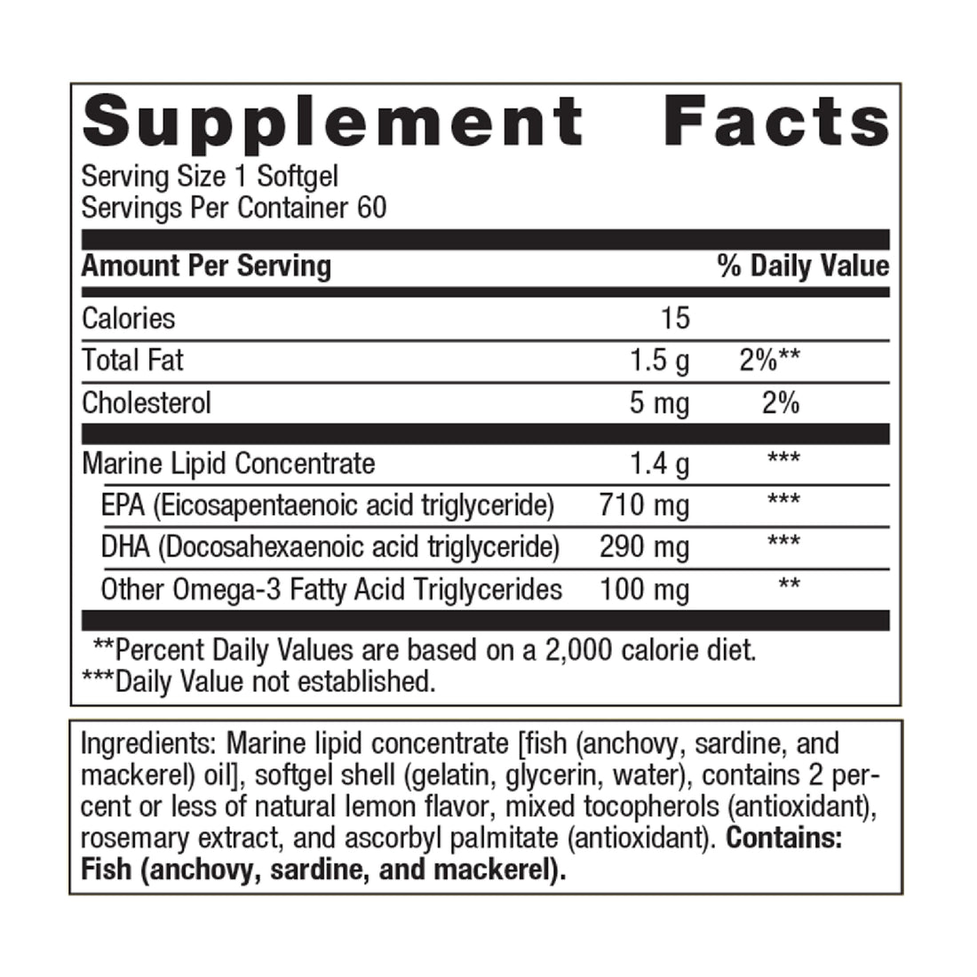 Metagenics OmegaGenics Fish Oil EPA-DHA 1000 - Omega-3 Fish Oil Supplement - for Heart Health, Musculoskeletal Health & Immune System Health* - with DHA & EPA - 60 Softgels