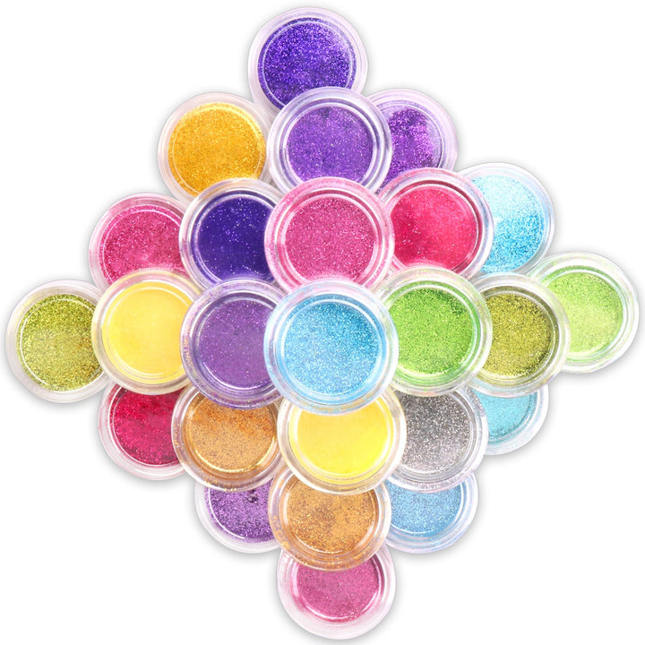 Maydear Glitter Tattoo Kit with 12 Large Glitters & 40 Stencils for Temporary Tattoos Children Temporary Tattoos Kids Teenager Adult Party Accessory & Body Art (12-Color)