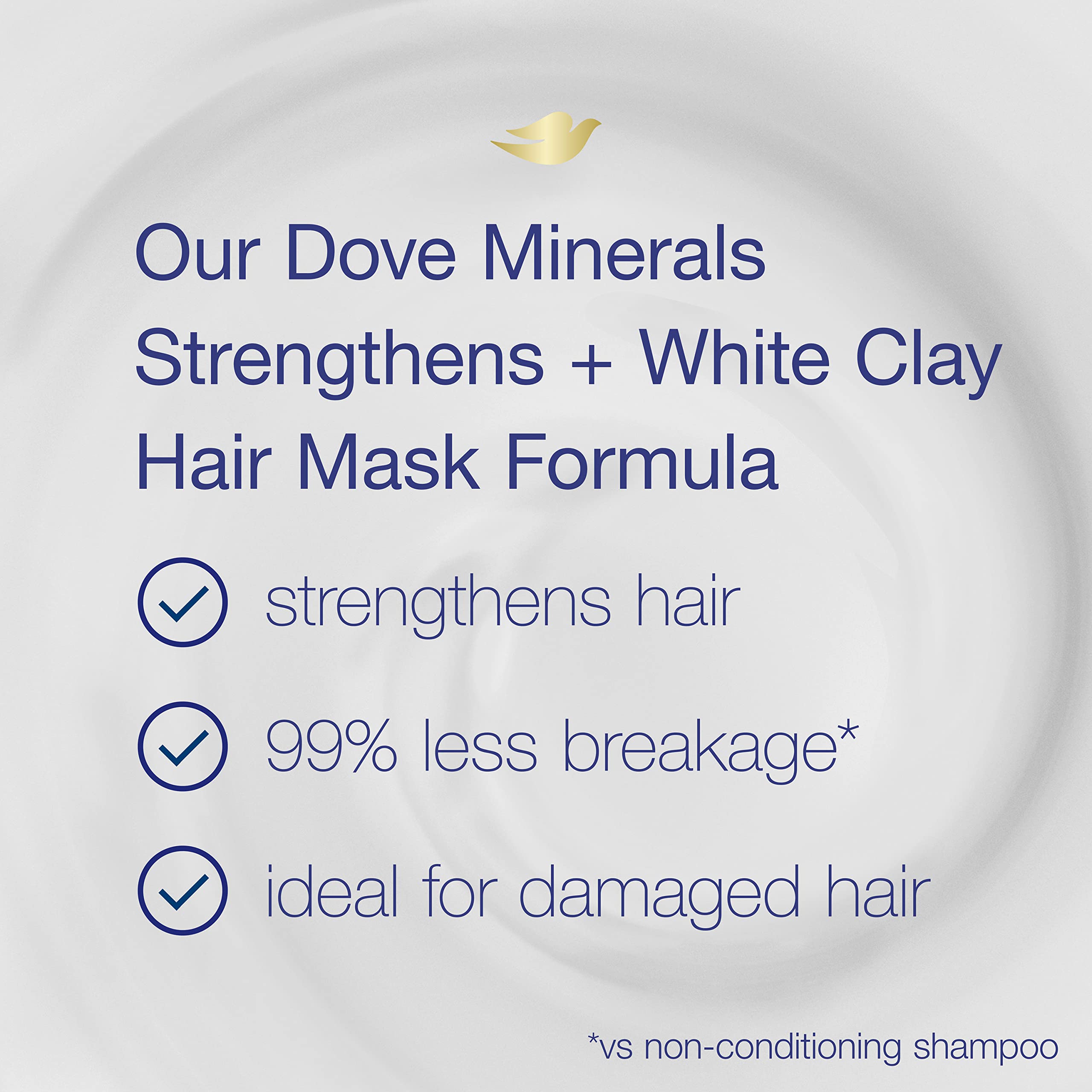 Dove Hair Mask + Minerals, Strengthening Hair Mask for Damaged Hair, 4 Count