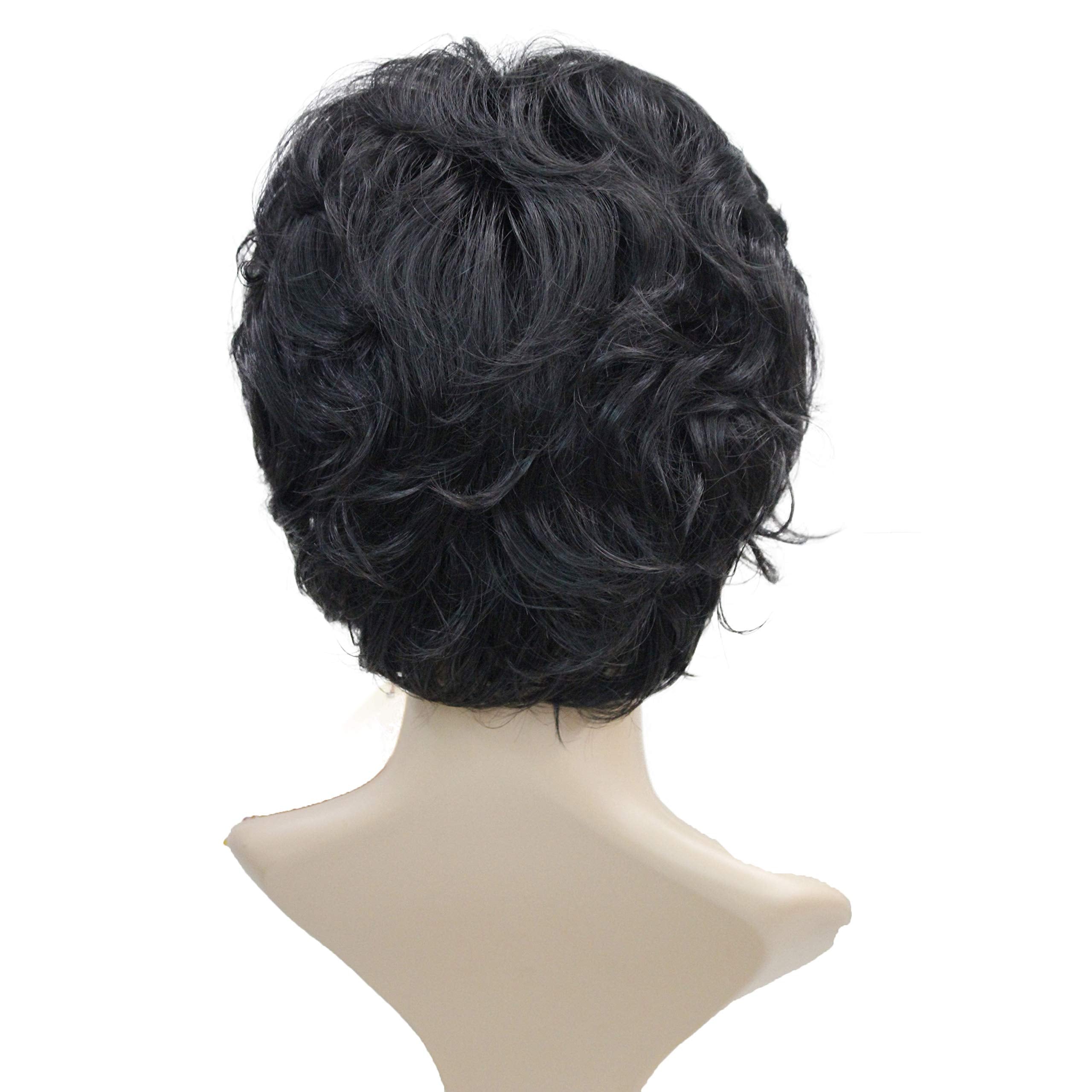 Wigingway #2: Wiginway Ladies Wigs Short Wavy Bob Wigs For Women Synthetic Capless Full Wig 8 Colors