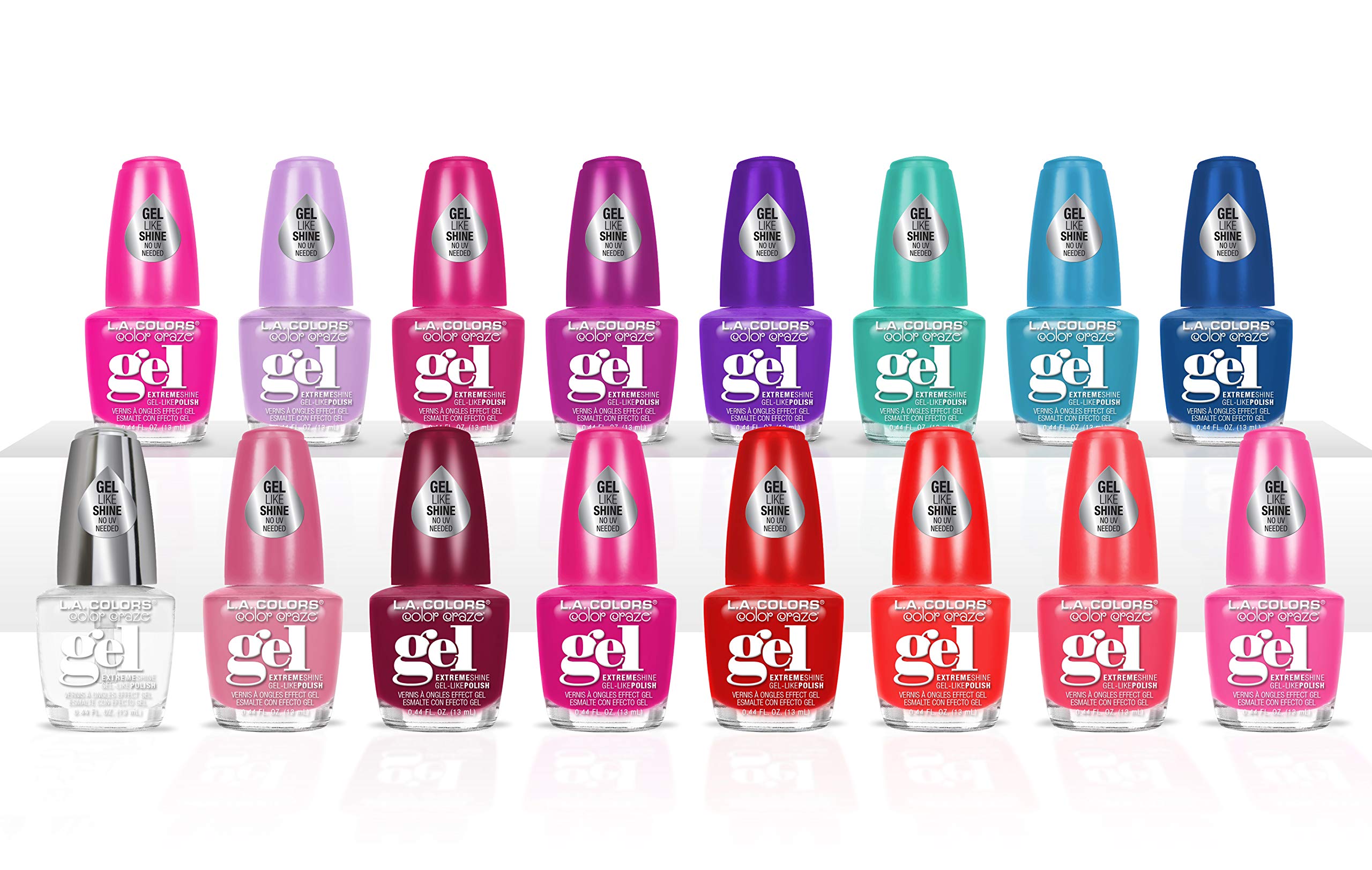 L.A. Colors Craze Nail Polish, Jewel Tone, 0.44 Fluid Ounce