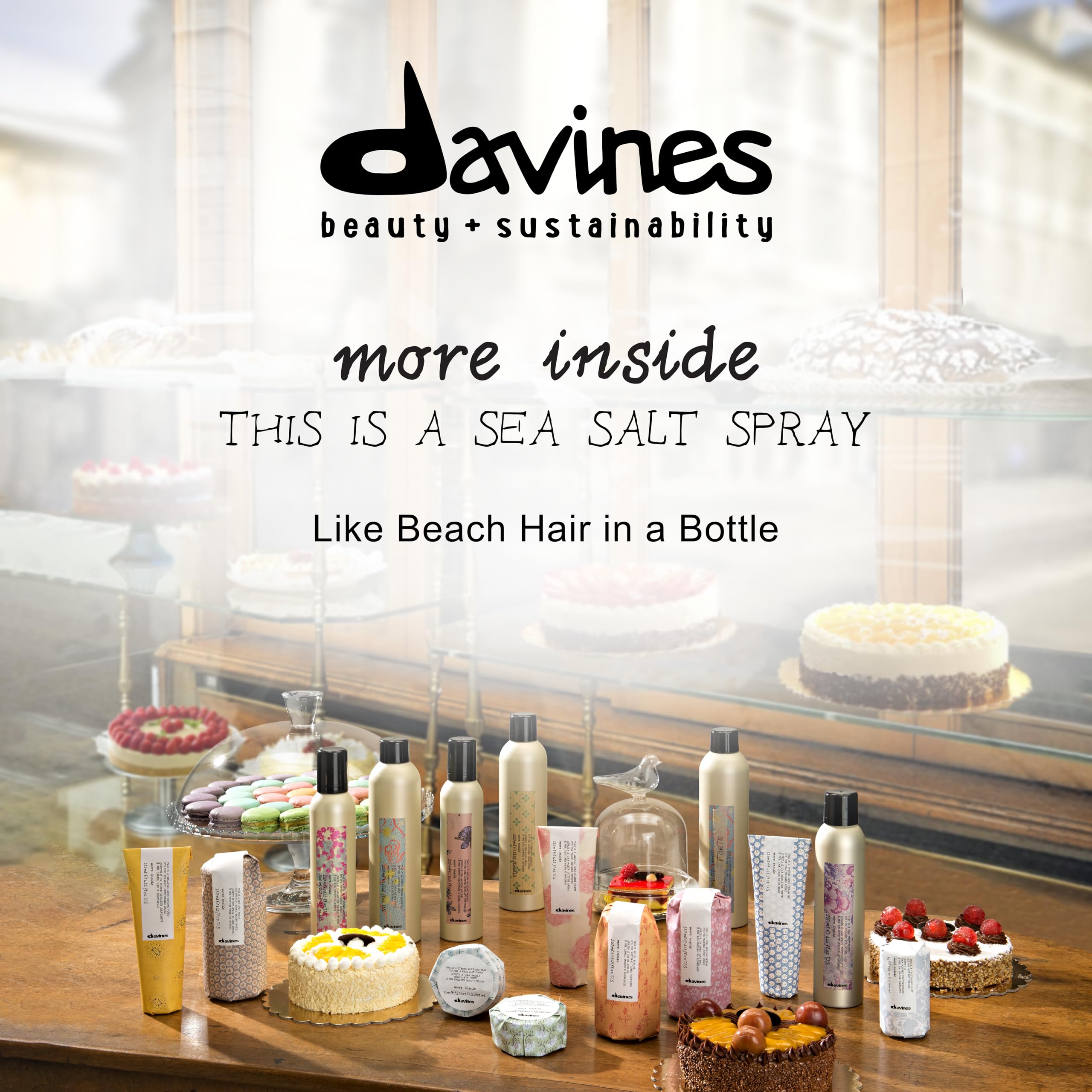 Davines This Is A Sea Salt Spray | Full-Bodied, Beachy Waves with Matte Finish | for All Hair Types | 8.45 Fl Oz