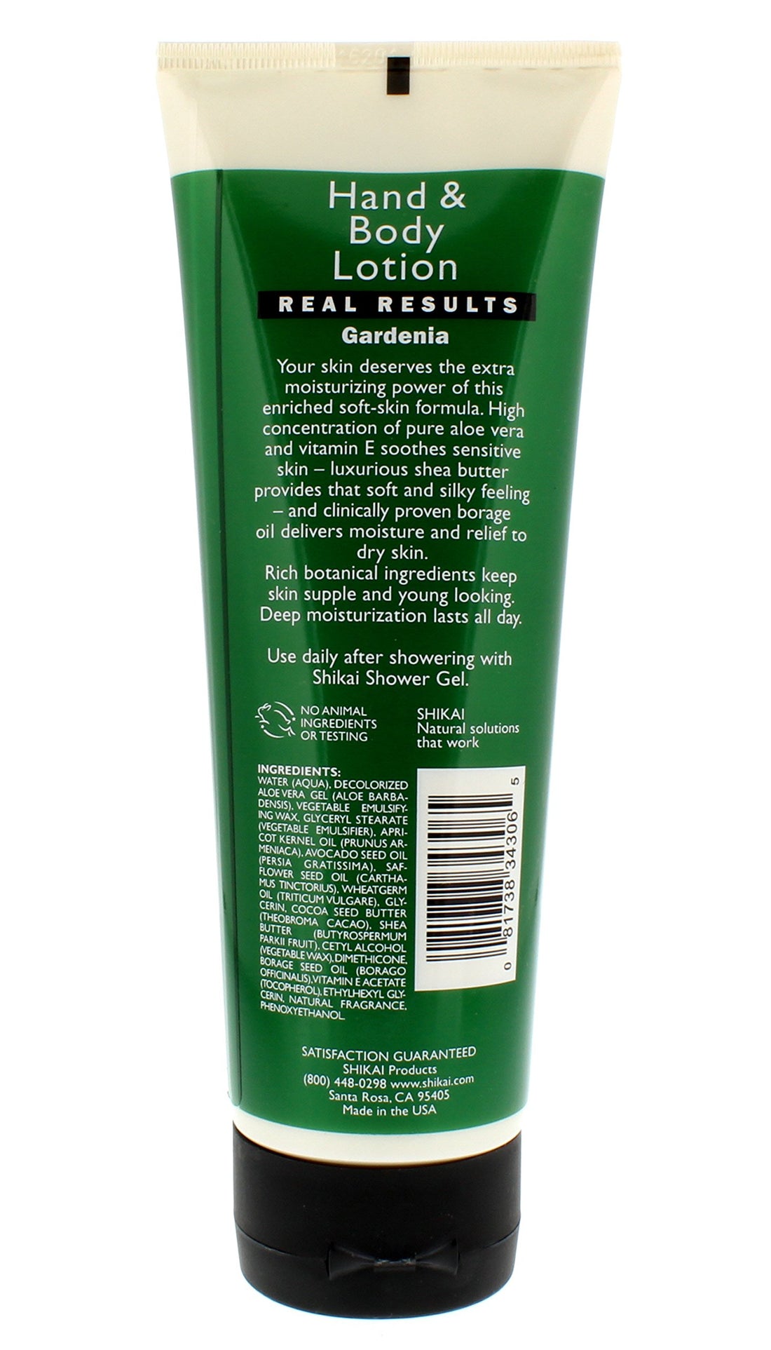 Shikai - Natural Moisturizing Hand & Body Lotion, Softens & Moisturizes with Aloe, Borage and Shea Butter (Gardenia, 8 Ounce, Pack of 3)