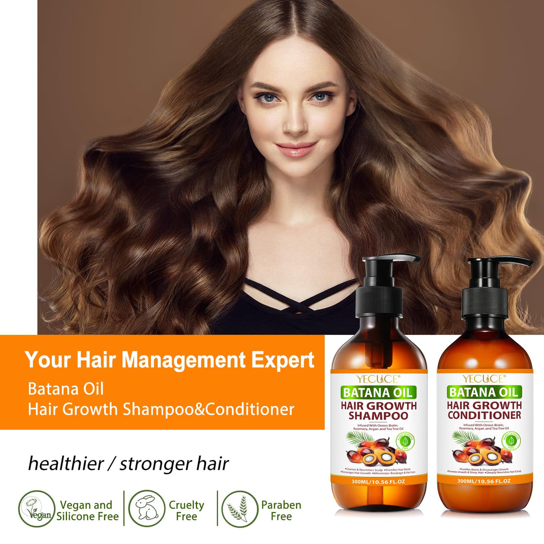 Batana Oil Shampoo and Conditioner Set, Organic With Onion for Men and Women Daily Care, for Thinning & Loss, Curly & Straight Hair