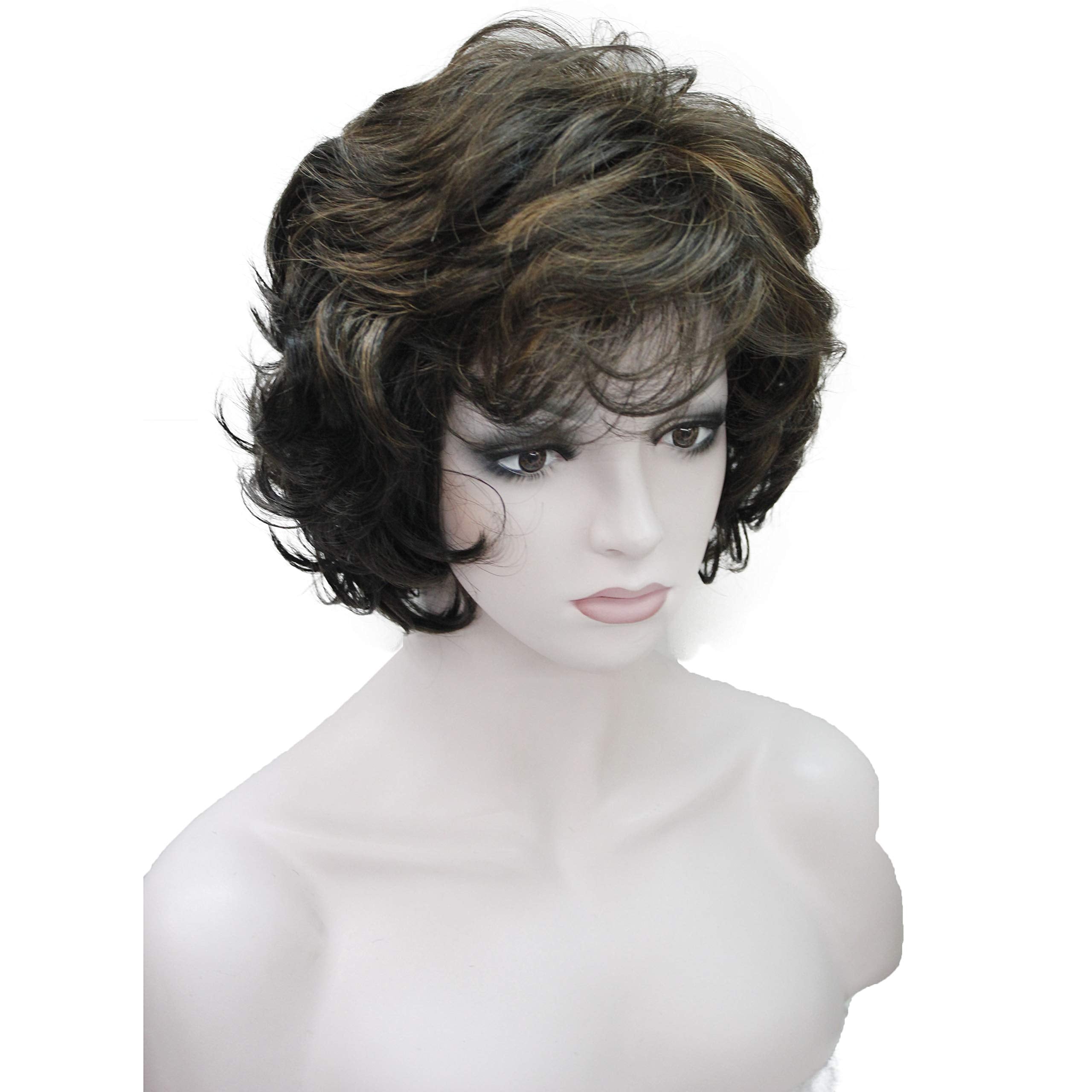 Wigingway #4Tt27: Wiginway Ladies Wigs Short Wavy Bob Wigs For Women Synthetic Capless Full Wig 9 Colors