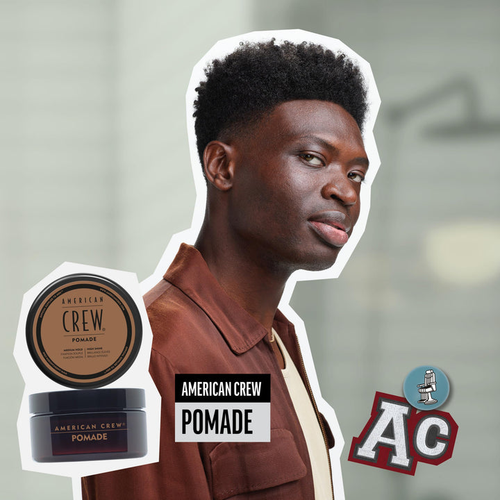 American Crew Men's Hair Pomade, Like Styling Gel with Medium Hold & High Shine, Travel Size, 1.7 oz