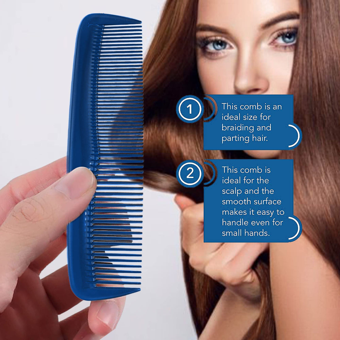 Soft 'N Style Hair Care 4-Pack Comb - Not Breakable - mens comb/fine tooth comb/peines para cabello