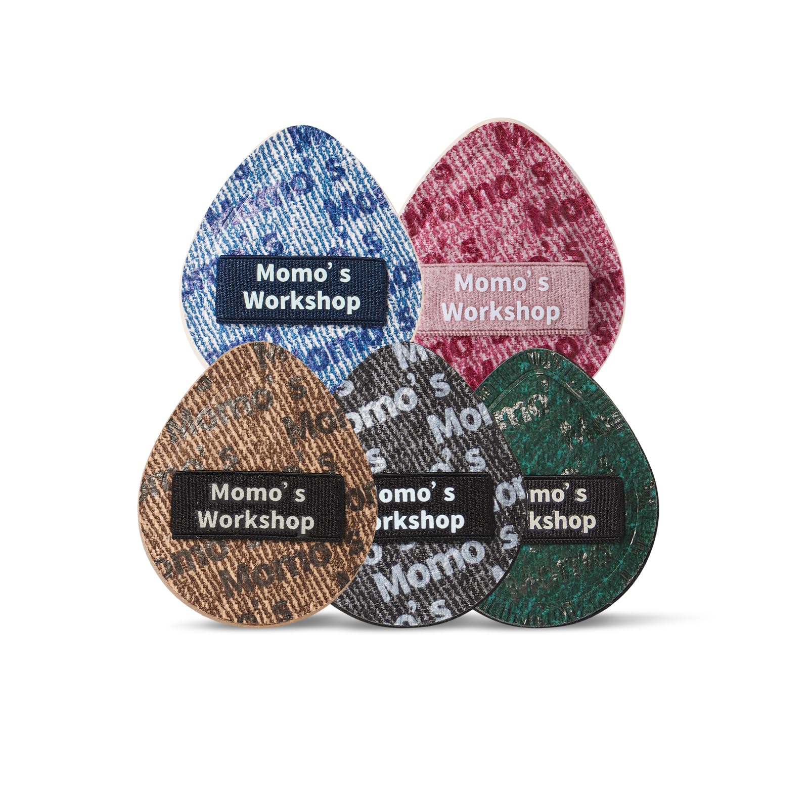 Momo's Workshop Mini Makeup Sponge Puff, Small Face Sponge for Foundation & Concealer, Makeup on Details Targeted, Travel Friendly & Reusable, 5P