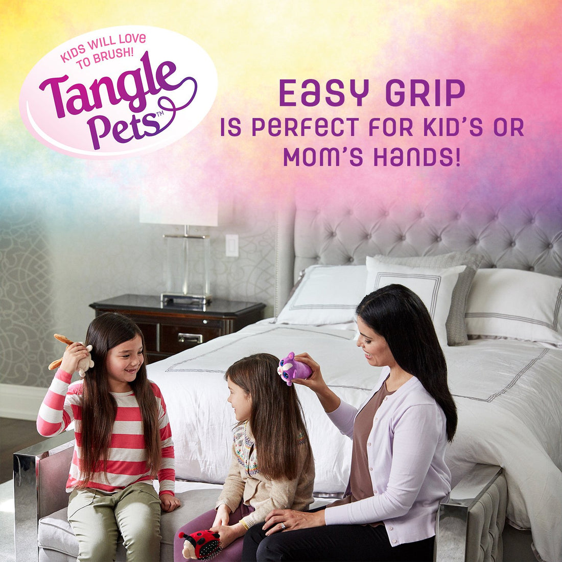 Tangle Pets CUPCAKE THE CAT- The Detangling Brush in a Plush, Great for Any Hair Type.