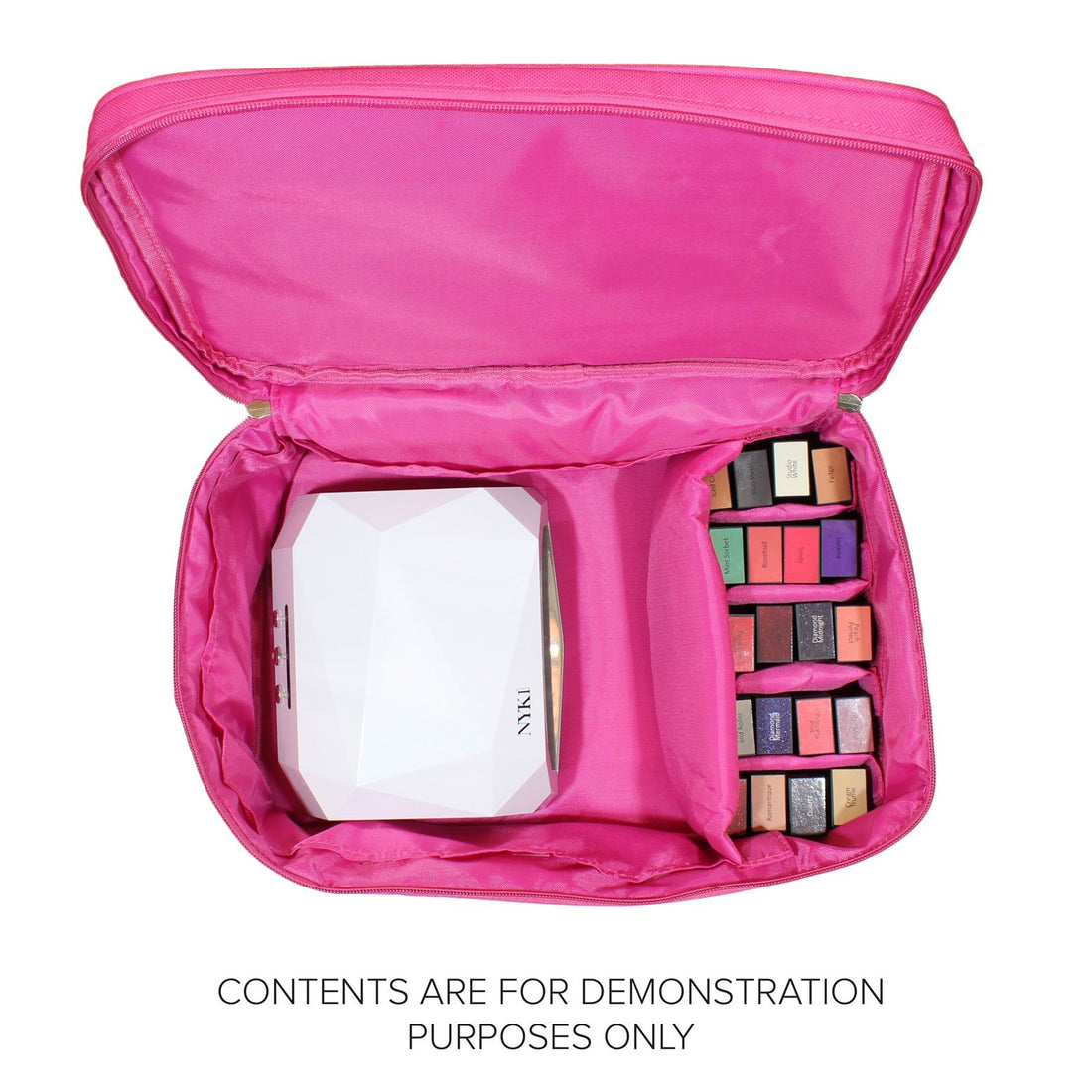 Make Up Beauty Cosmetic Bag - Large Travel Wash Case Bags for Women Girls Storage of Makeup Cosmetics, Toiletry Pouch for Brushes Toiletries Kids Brush Kit Nail Art Lamp Set, Splash Waterproof (BLACK)