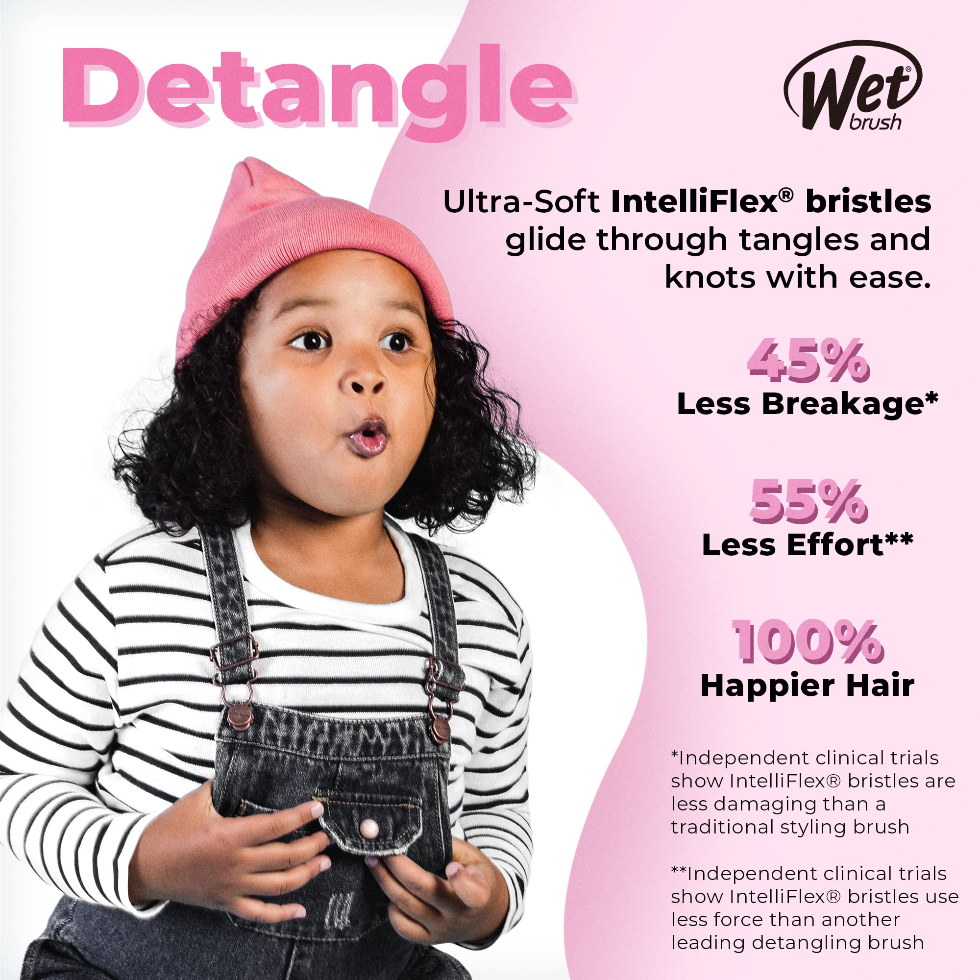 Wet Brush Original Detangling Brush - Abstract Mineral Purple Cloud - All Hair Types - Ultra-Soft IntelliFlex Detangler Bristles Glide Through Tangles with Ease - Pain-Free Comb for Men & Women