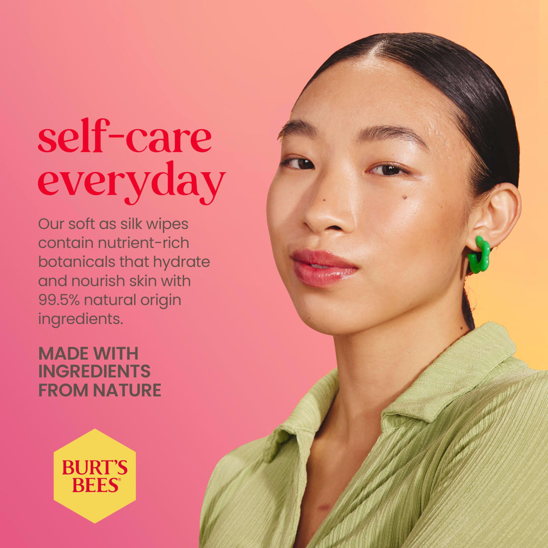 Burt's Bees Sensitive Facial Cleansing Towelettes with Pink Grapefruit - 30 Count