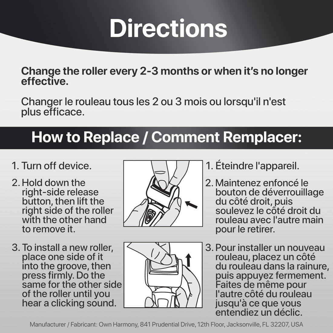 Refill Rollers by Own Harmony for Electric Callus Remover CR900 - Foot Care for Healthy Feet - Best Pedicure File Tools - Refills 3 Pack Regular Coarse Replacement Roller (Peach)