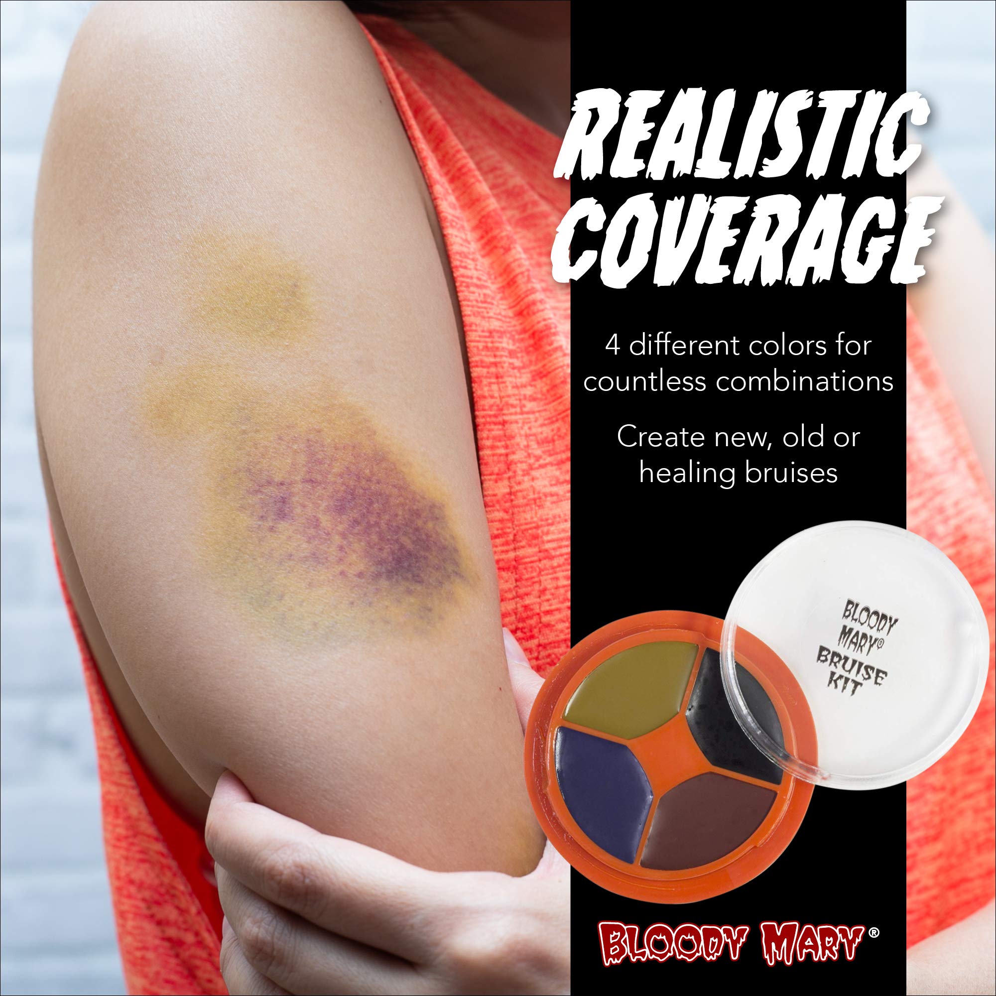 Special Effects Bruise Makeup Kit By Bloody Mary - Theatrical & Halloween Bruising Palette - SFX Fake Bruise Wheel For Fresh