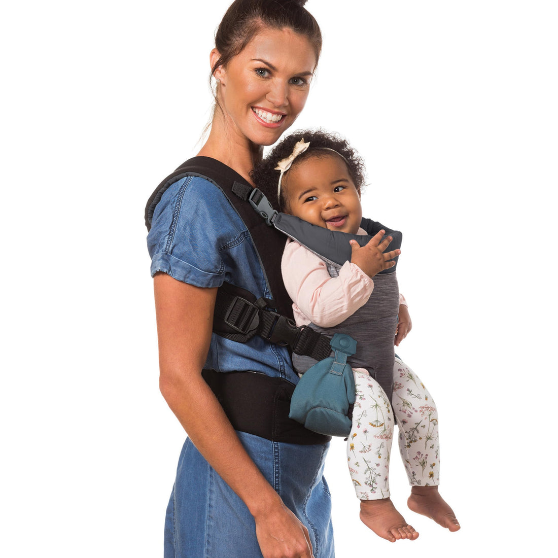 Infantino Go Forward Evolved Carrier - Ergonomic Face-in and Face-Out, Front and Back Carry, for Newborns and Toddlers 8-40 lbs, Gray
