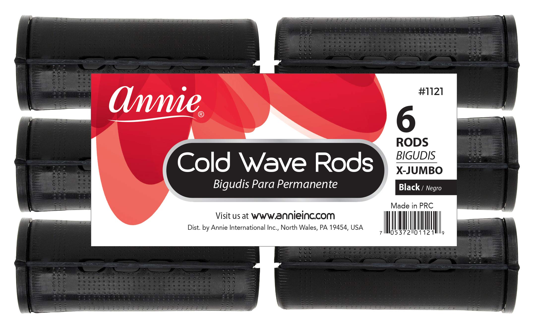 3 Packs Of Annie Cold Wave Rods (Xtra Jumbo) #1121 6 Pcs/Pack