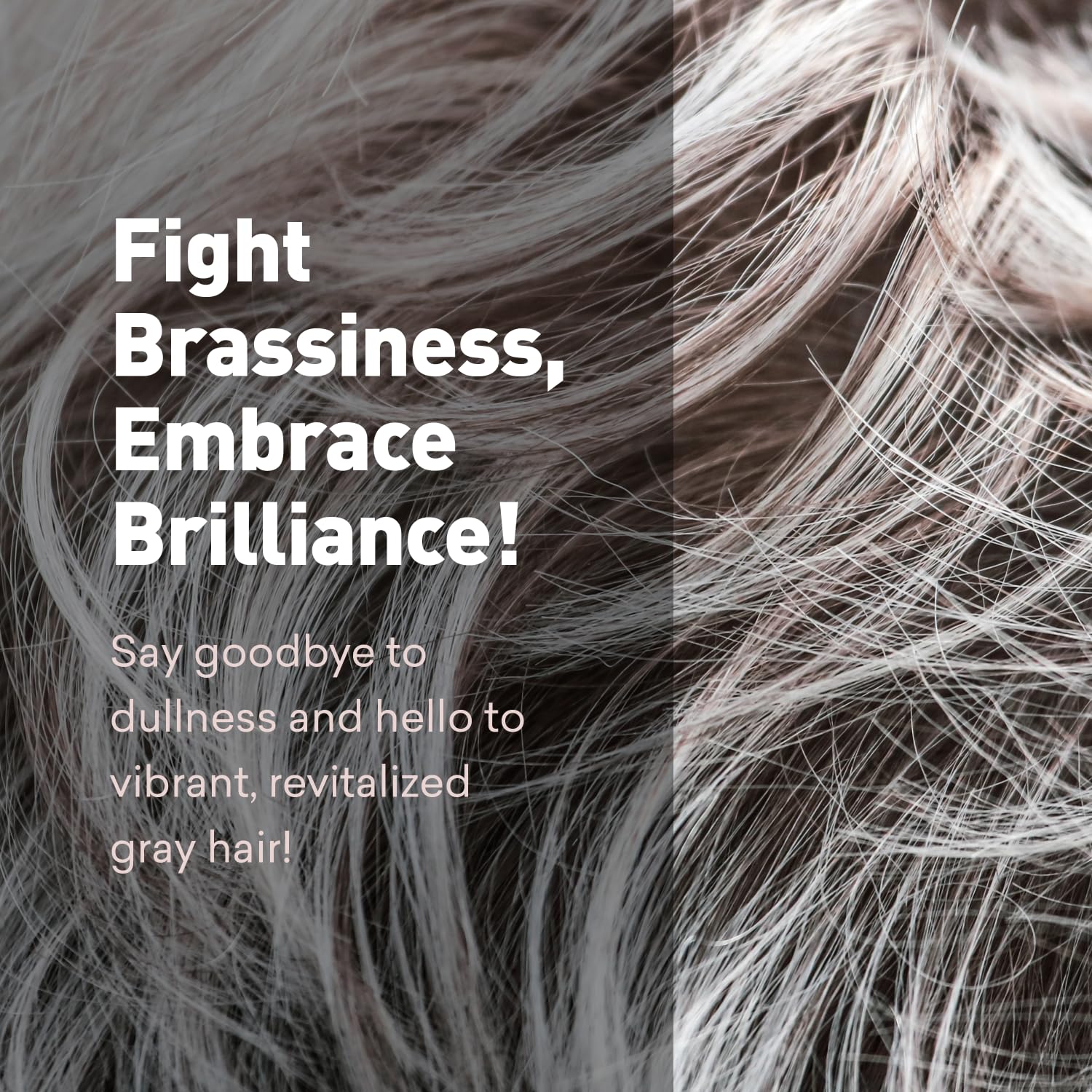 Just Nutritive Men's Gray Hair Shampoo | Remove Yellowing or Brassy Tones with No Sulfates | Natural Ingredients | Gray Hair Treatment | 8 oz.