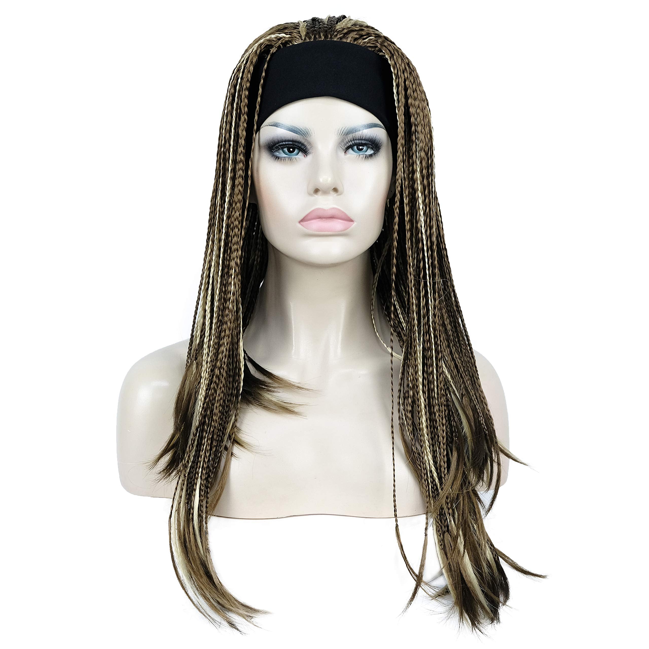 Aimole Long Braiding Crochet Hair Fully Hand Tied Twist Braided With Headband Half Wig(12TT26) : #12TT26