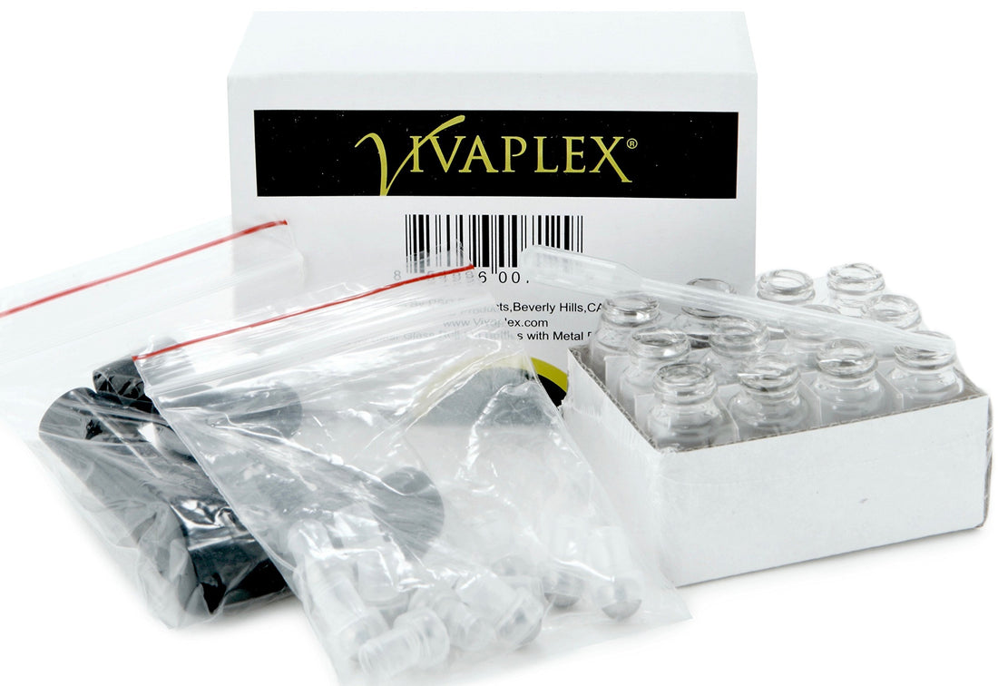 Vivaplex, 12, Clear, 3 ml Glass Roll-on Bottles with Stainless Steel Roller Balls - Dropper included
