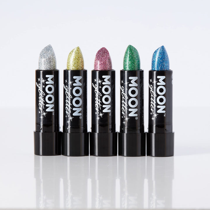 Moon Glitter Holographic Glitter Lipstick by Moon Glitter - 0.17oz - Set of 5 colours