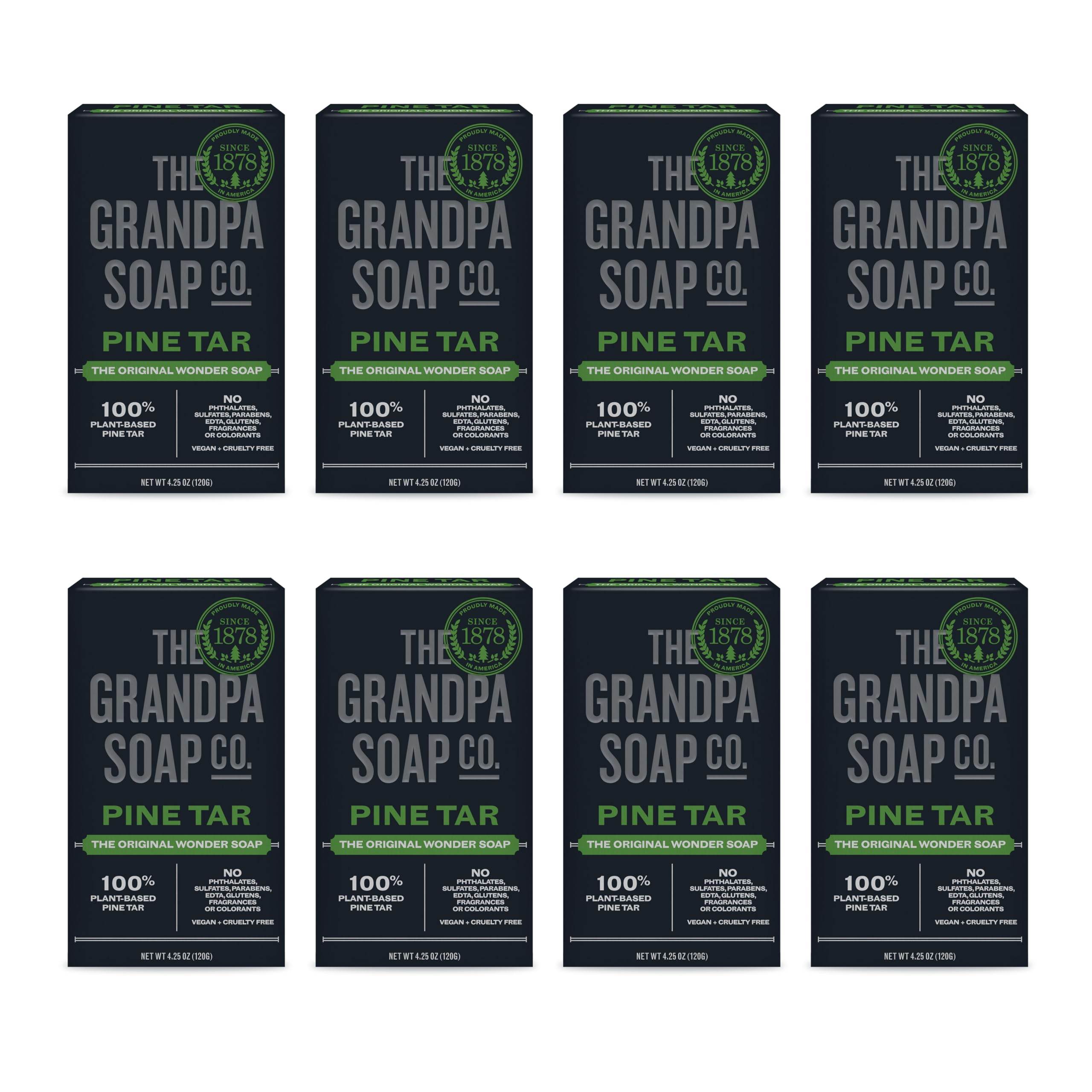 Grandpa's Soap Pine Tar 4.25 oz ( 8-Pack)