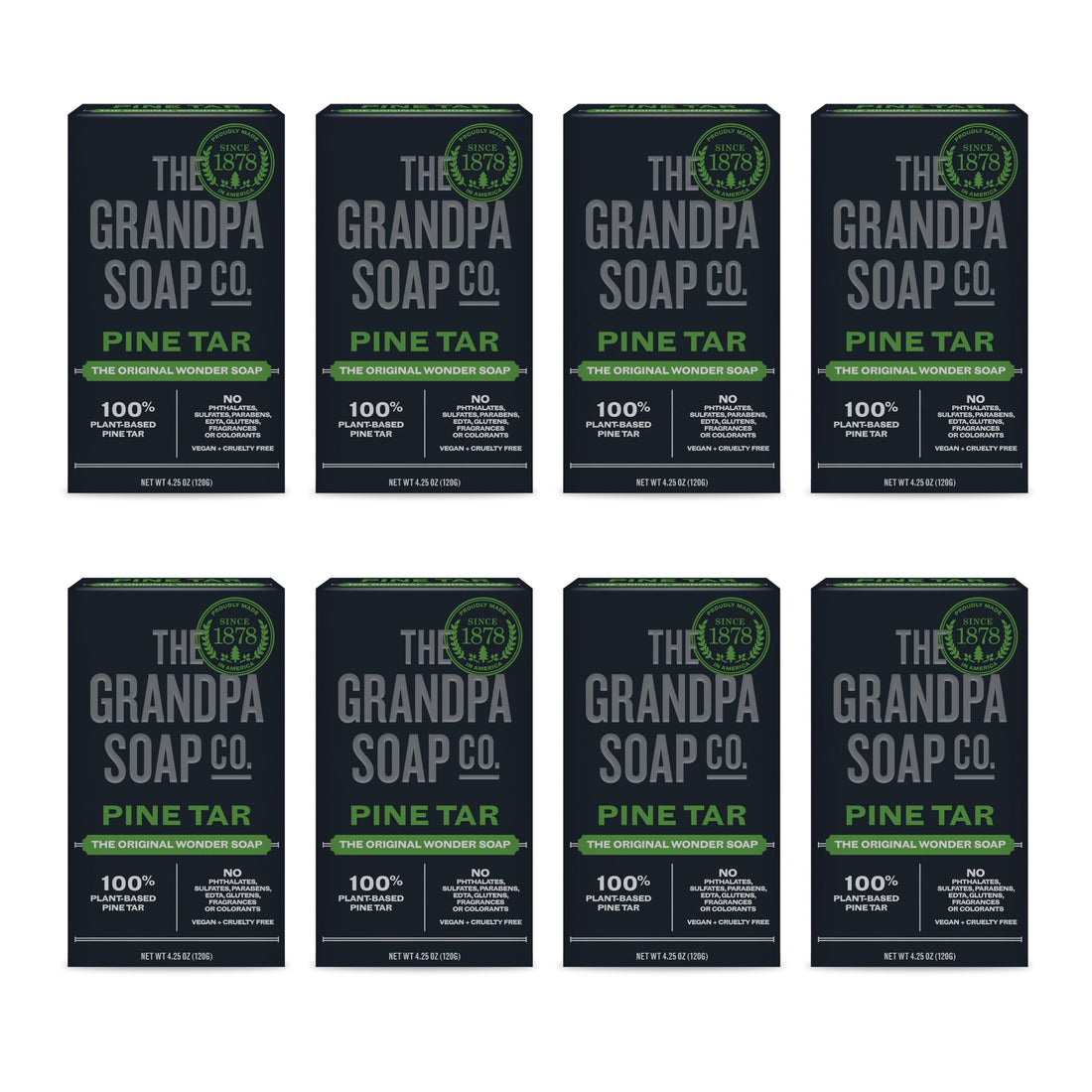 Grandpa's Soap Pine Tar 4.25 oz ( 8-Pack)