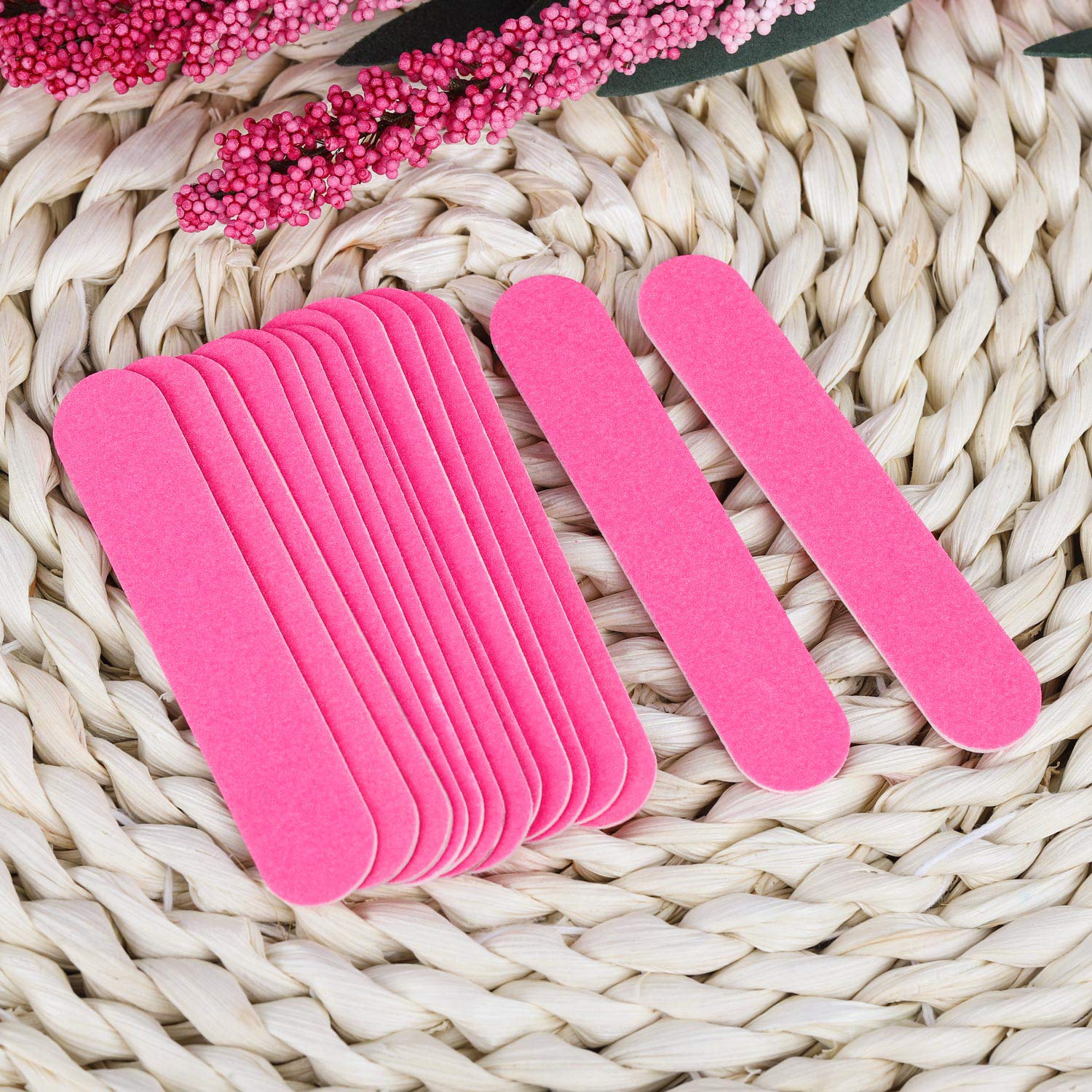 Tbestmax 200 Disposable Mini Nail File Bulk 3.4 inch Double Sided Emery Boards for Fingernail Tools 150 Grit