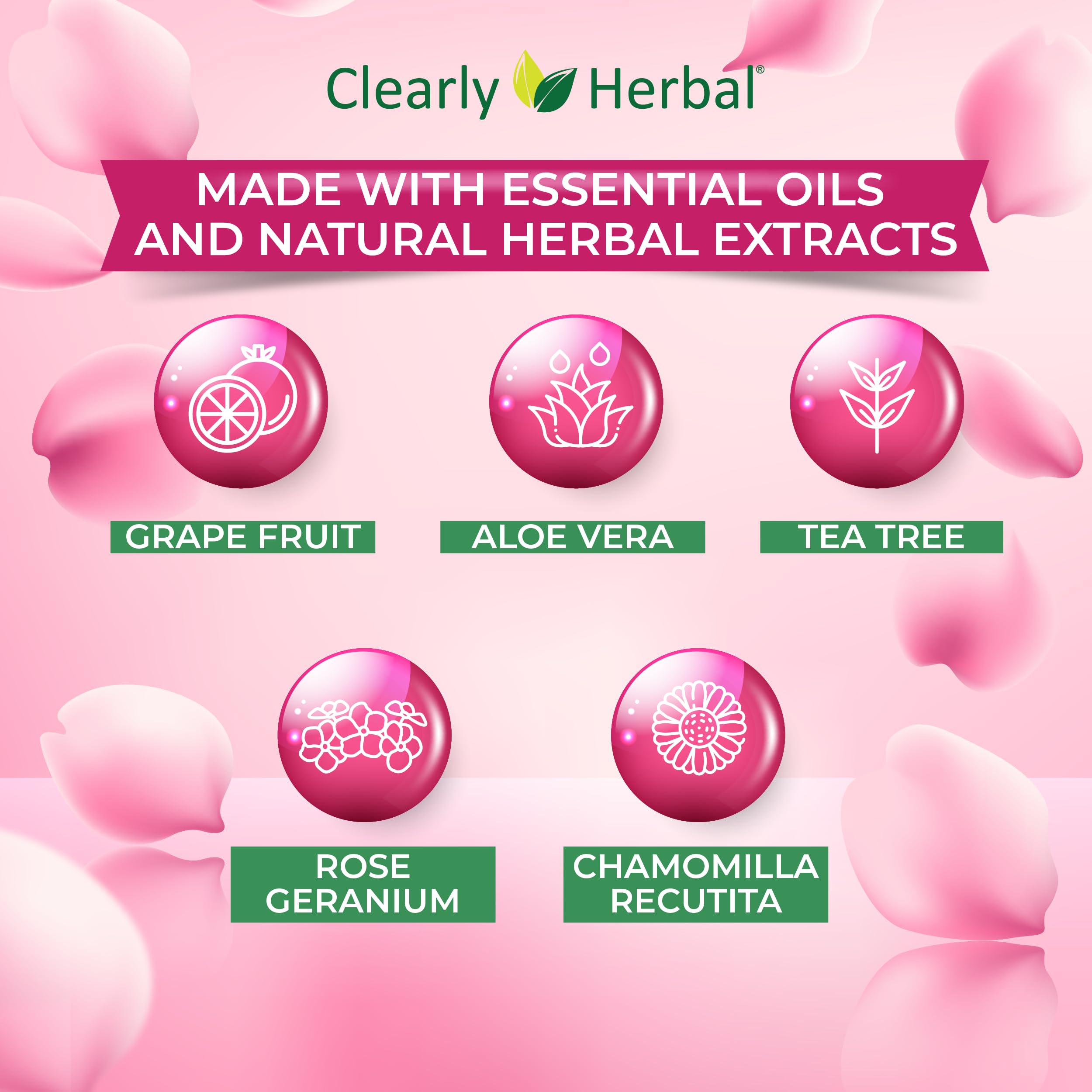 Clearly Herbal Rose Water Gentle Baby Wipes (72 Count X 4 Packs = 288 Wipes)