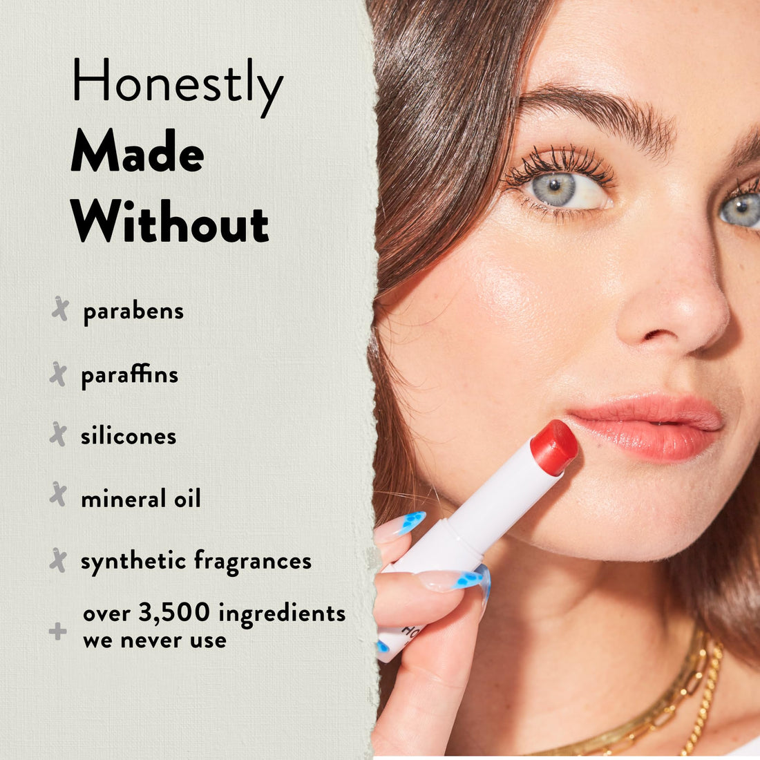 Honest Beauty Tinted Lip Balm, White Nectarine | Vegan | 6+ Hours Of Moisture | Paraben Free, Silicone Free, Cruelty Free | 0.141 Oz. (Packaging May Vary)