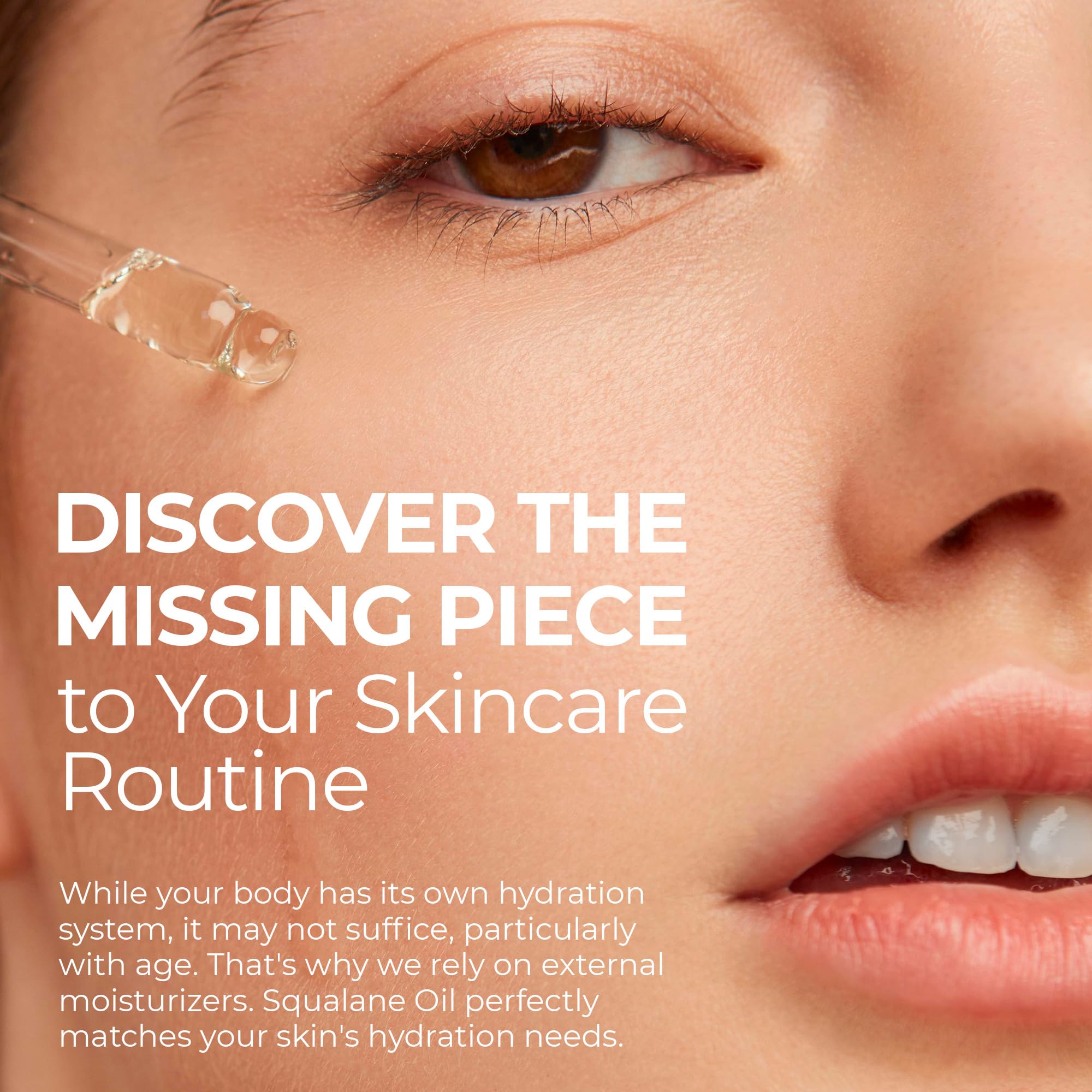 CARESILK Squalane Oil for Face - 100% Pure Organic Squalane Moisturizer - Plant Natural Facial Oil - Nourishment Hydrating Face Oil - Vegan - Non-comedogenic