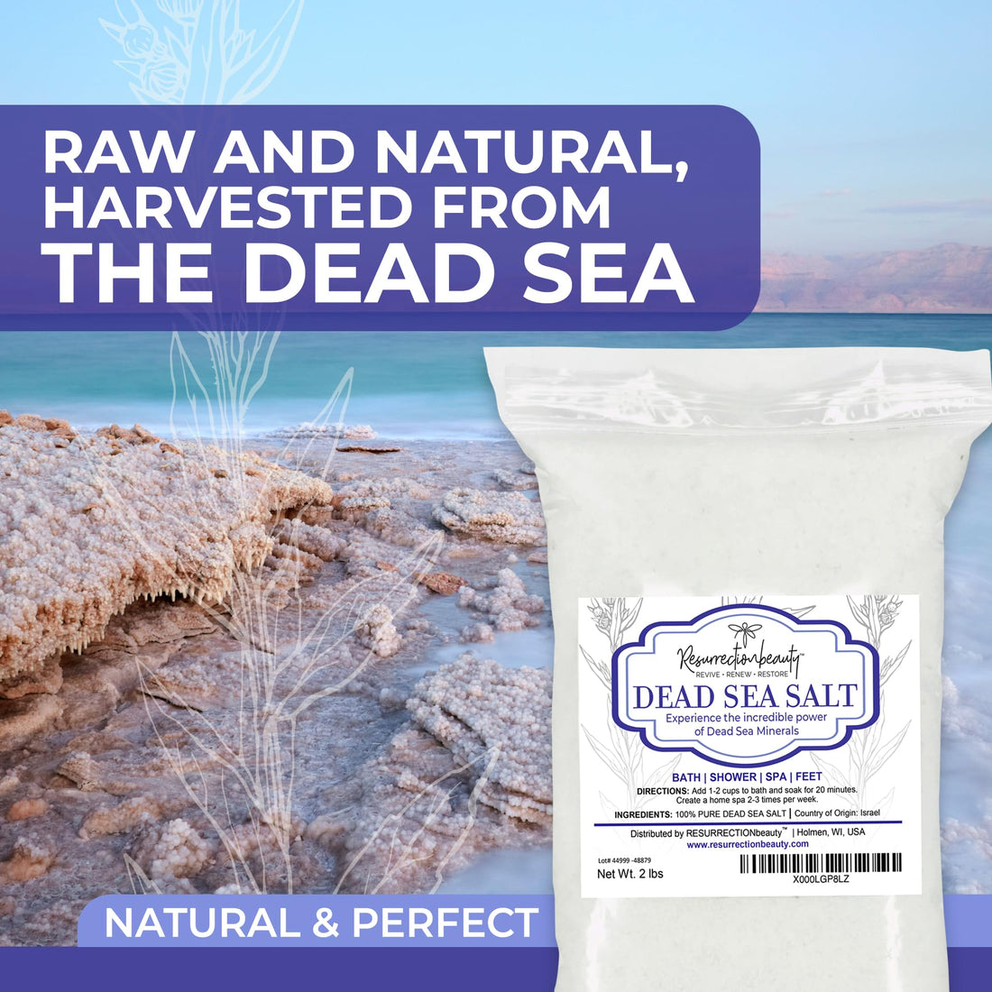 100% Pure Dead Sea Salt 2lb